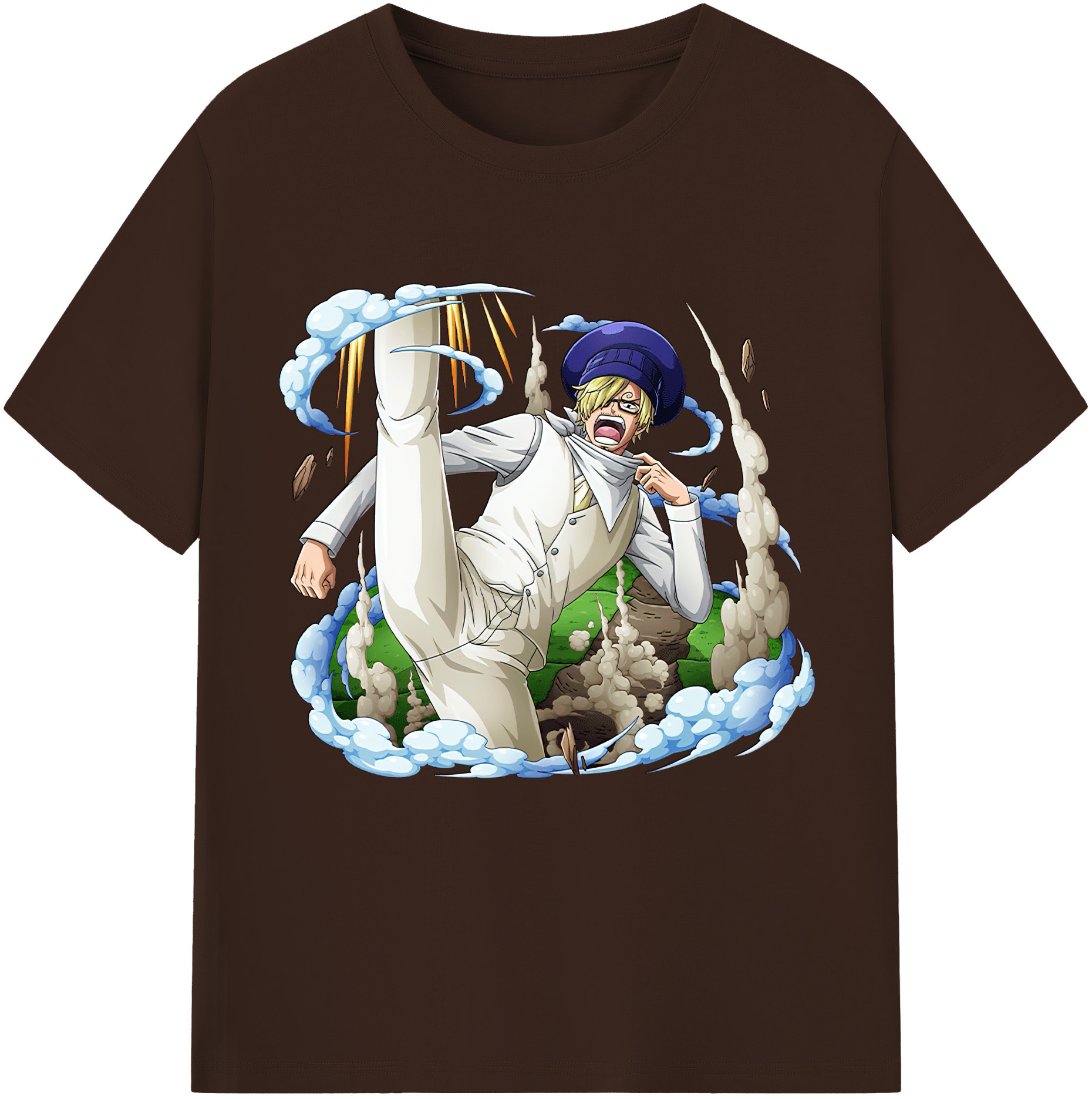 ワンピース サンジ ONE PIECE Sanji 綿100％半袖Tシャツ（フロントプリント）