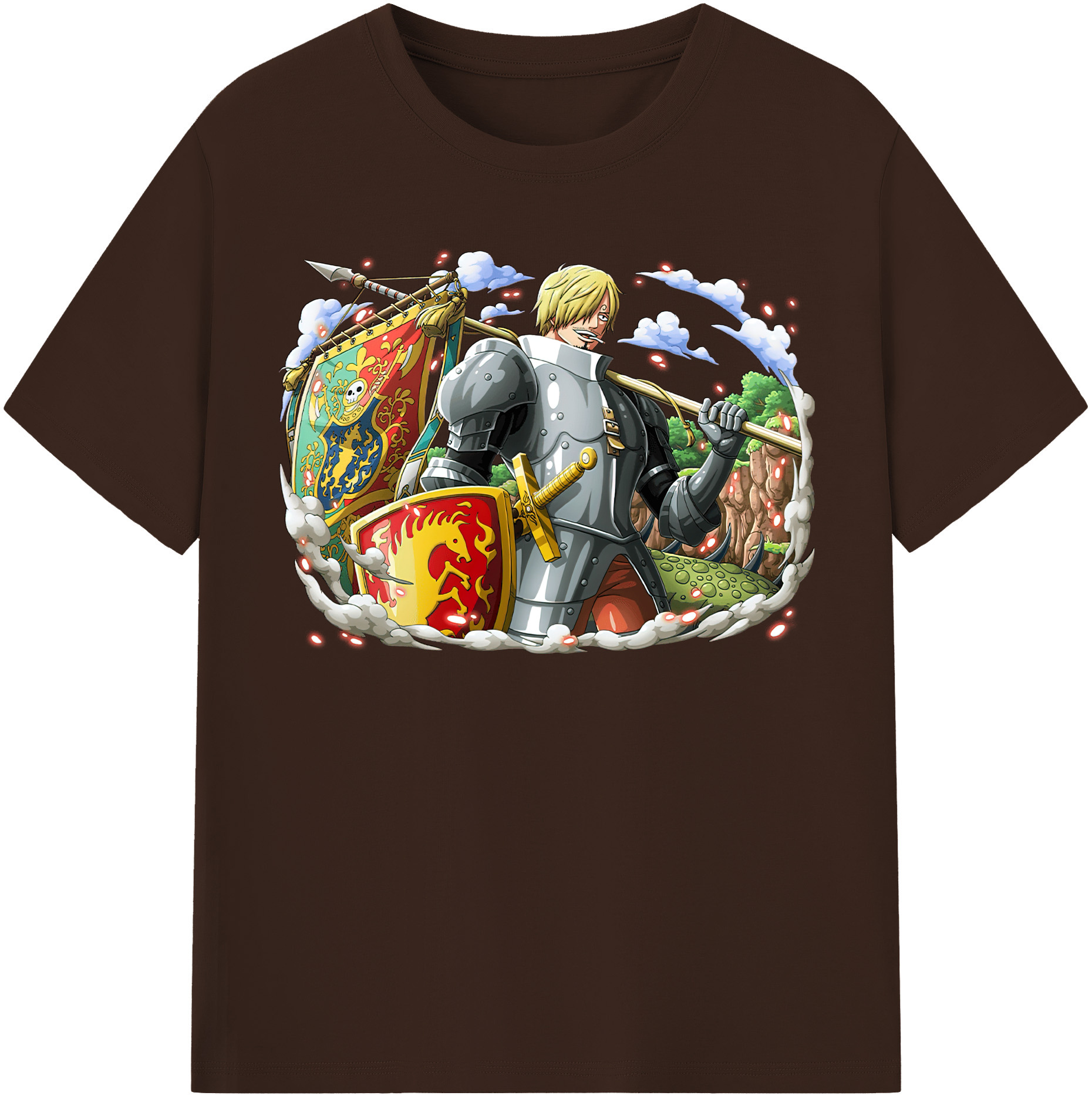 ワンピース サンジ ONE PIECE Sanji 綿100％半袖Tシャツ（フロントプリント）