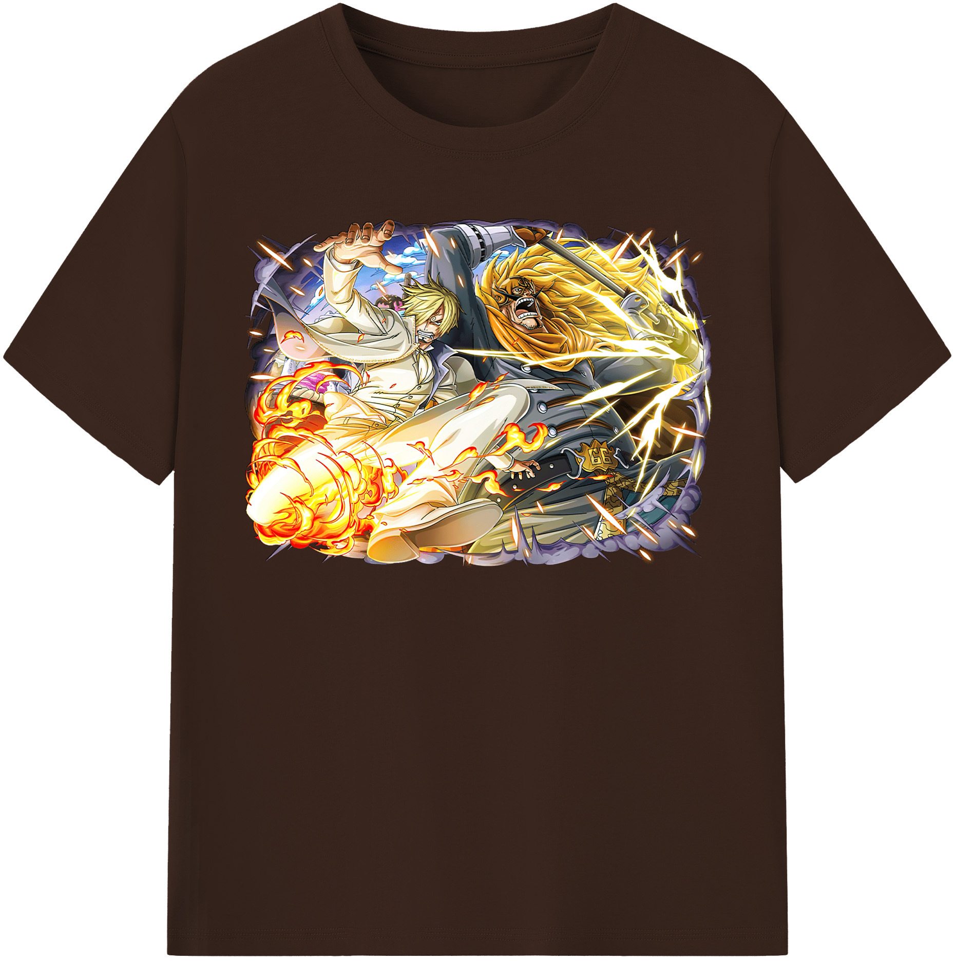 ワンピース サンジ ONE PIECE Sanji 綿100％半袖Tシャツ（フロントプリント）