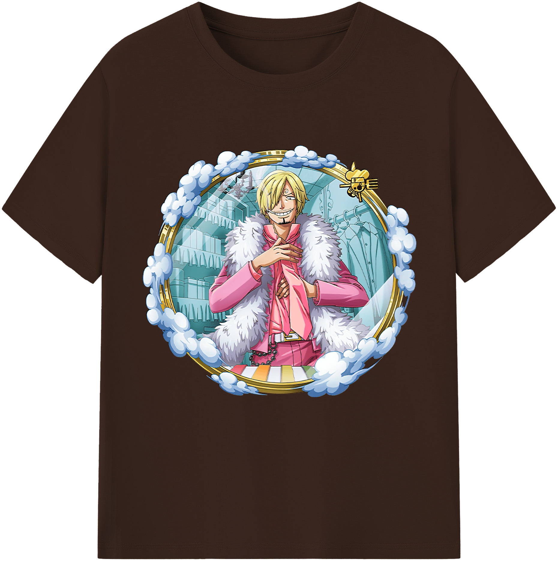 ワンピース サンジ ONE PIECE Sanji 綿100％半袖Tシャツ（フロントプリント）