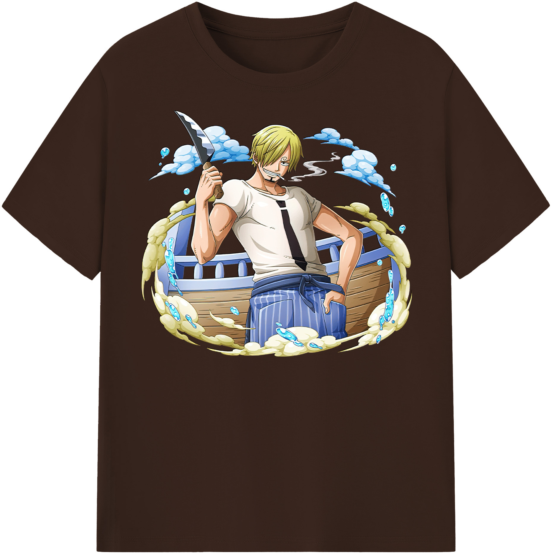ワンピース サンジ ONE PIECE Sanji 綿100％半袖Tシャツ（フロントプリント）