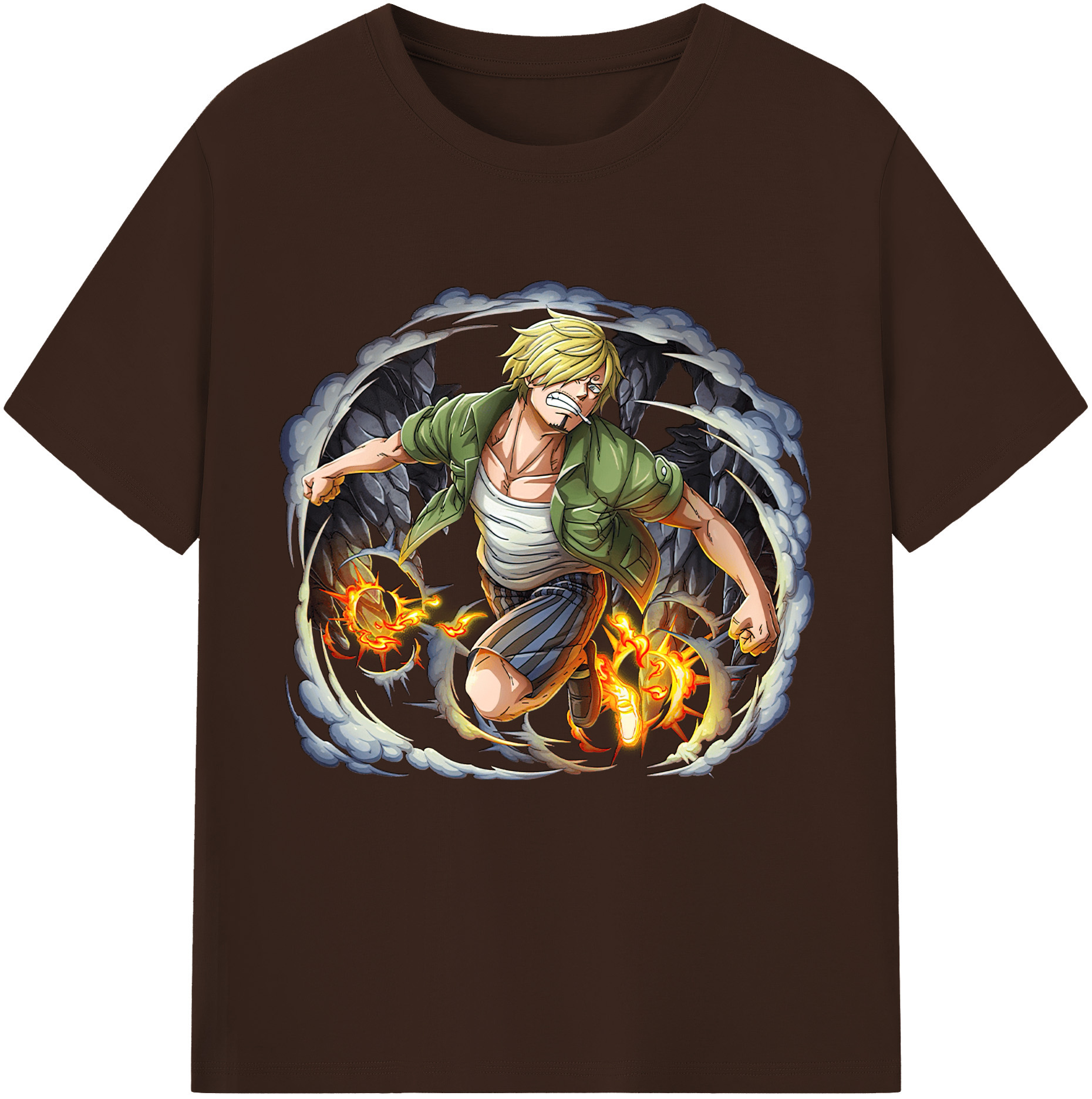 ワンピース サンジ ONE PIECE Sanji 綿100％半袖Tシャツ（フロントプリント）