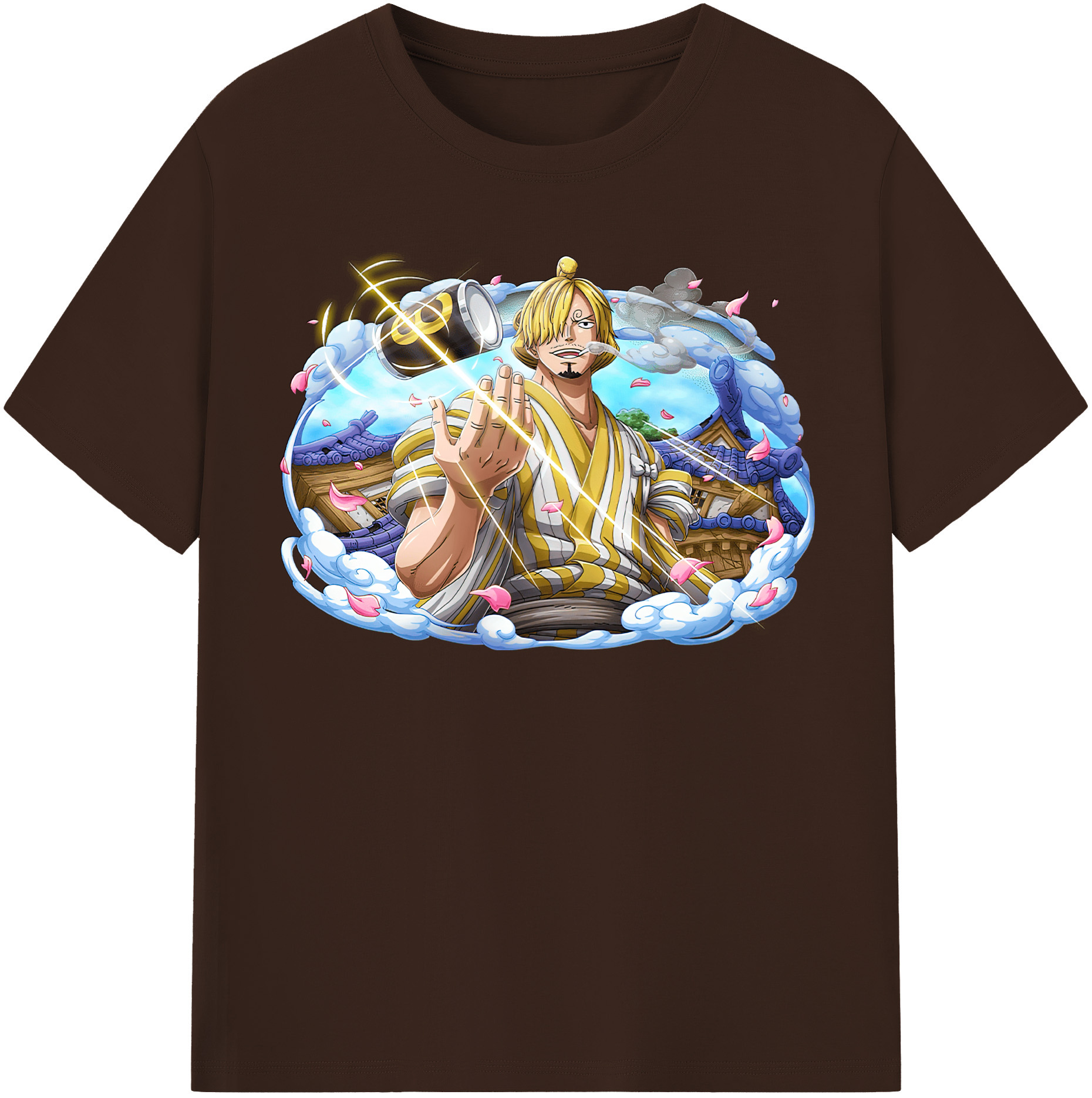 ワンピース サンジ ONE PIECE Sanji 綿100％半袖Tシャツ（フロントプリント）