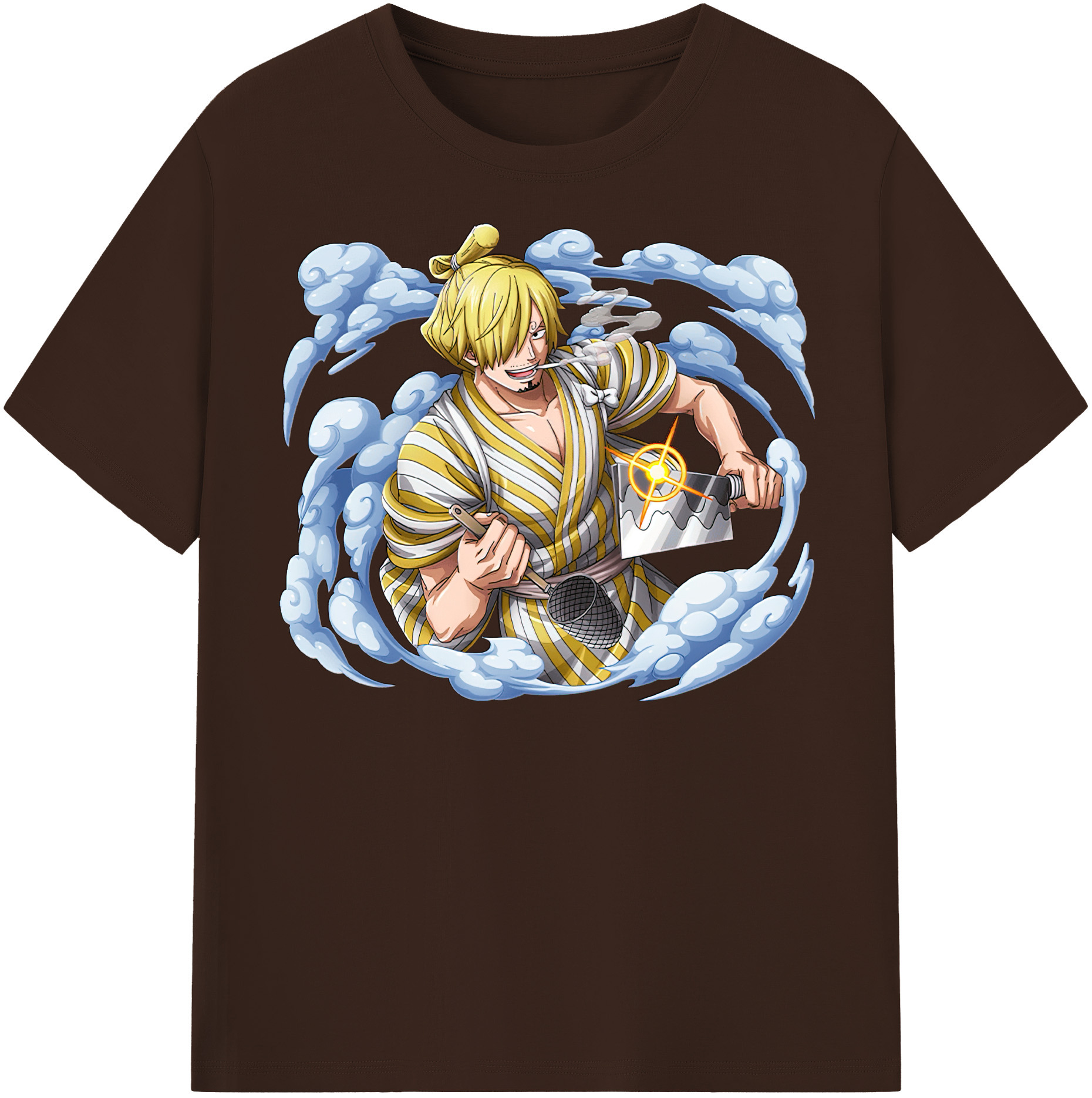 ワンピース サンジ ONE PIECE Sanji 綿100％半袖Tシャツ（フロントプリント）