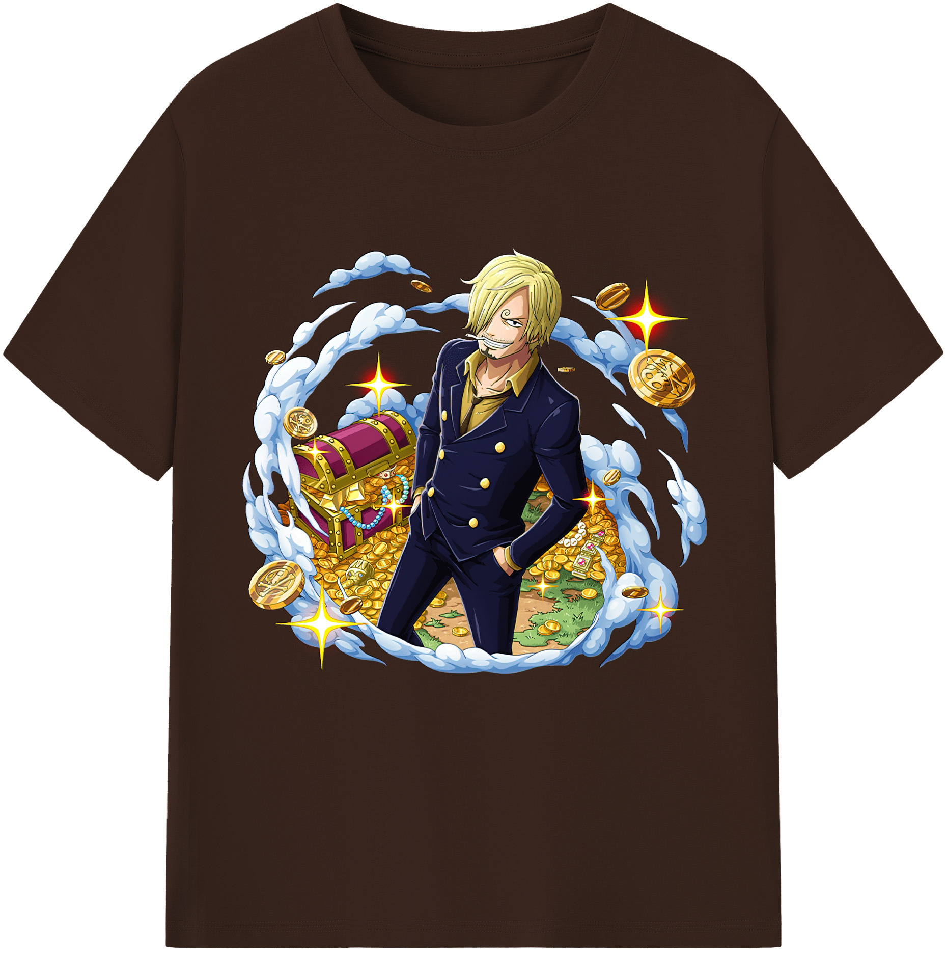 ワンピース サンジ ONE PIECE Sanji 綿100％半袖Tシャツ（フロントプリント）