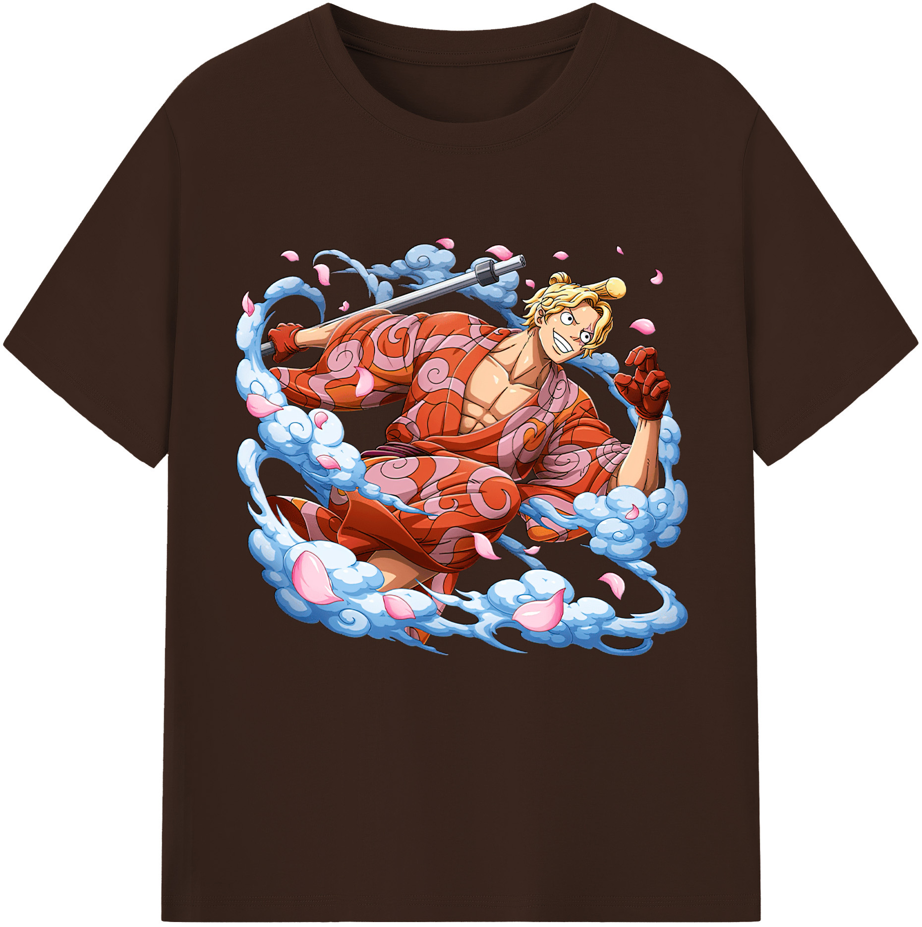 ワンピース サンジ ONE PIECE Sanji 綿100％半袖Tシャツ（フロントプリント）
