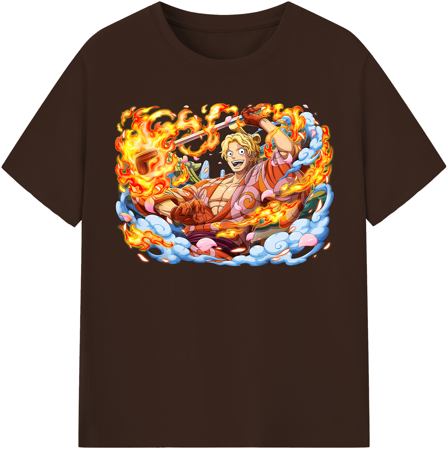 ワンピース サンジ ONE PIECE Sanji 綿100％半袖Tシャツ（フロントプリント）