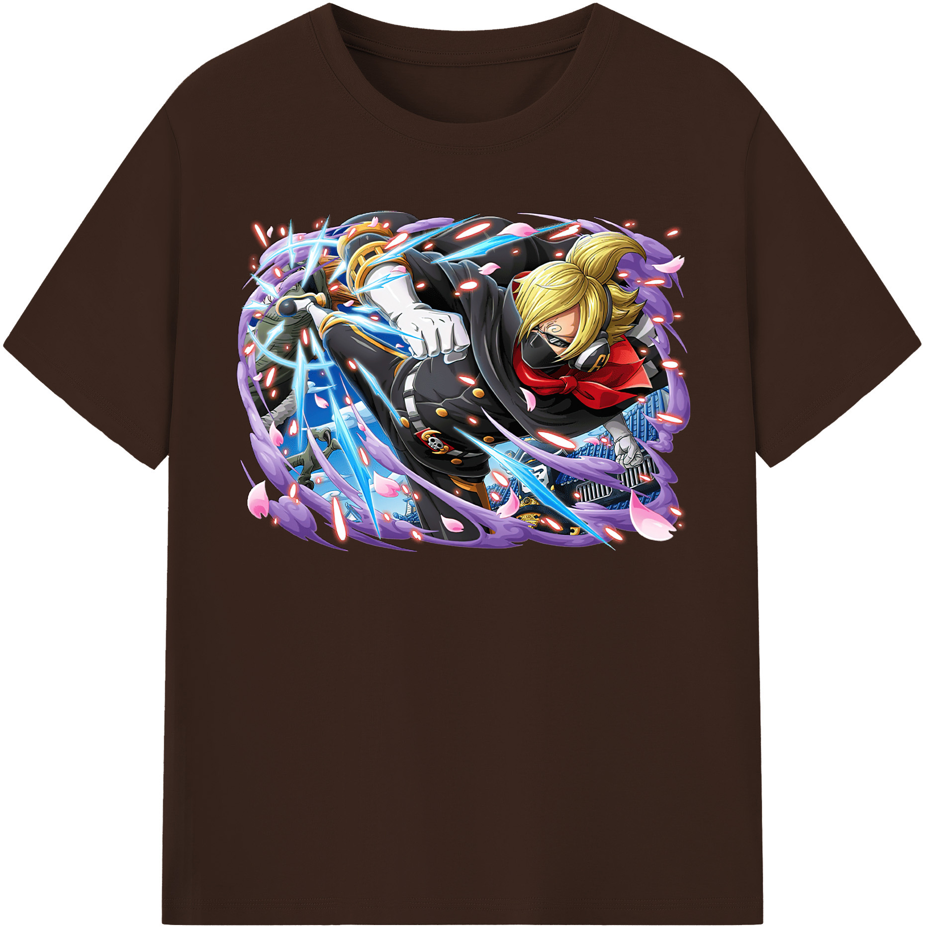 ワンピース サンジ ONE PIECE Sanji 綿100％半袖Tシャツ（フロントプリント）