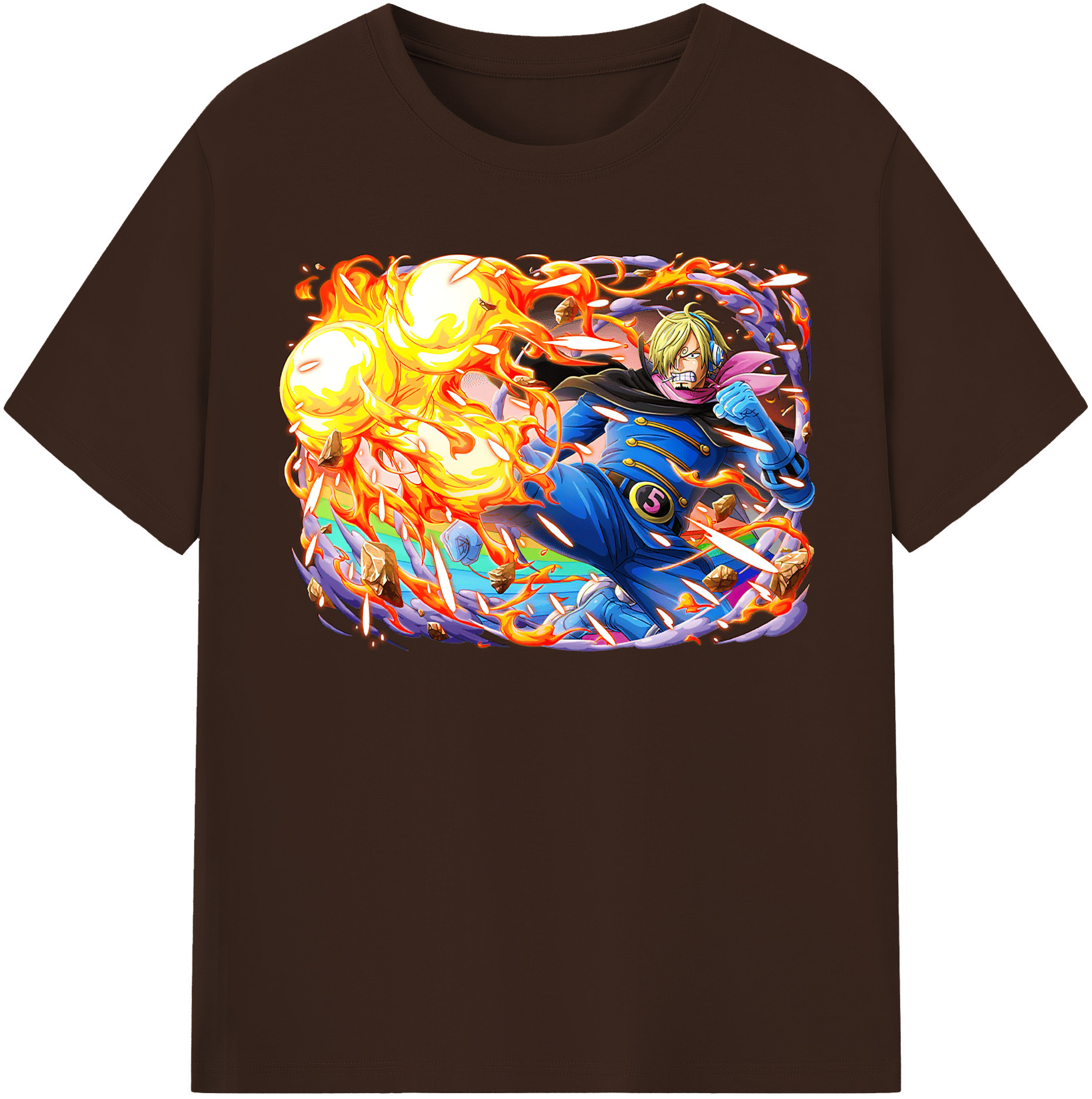 ワンピース サンジ ONE PIECE Sanji 綿100％半袖Tシャツ（フロントプリント）