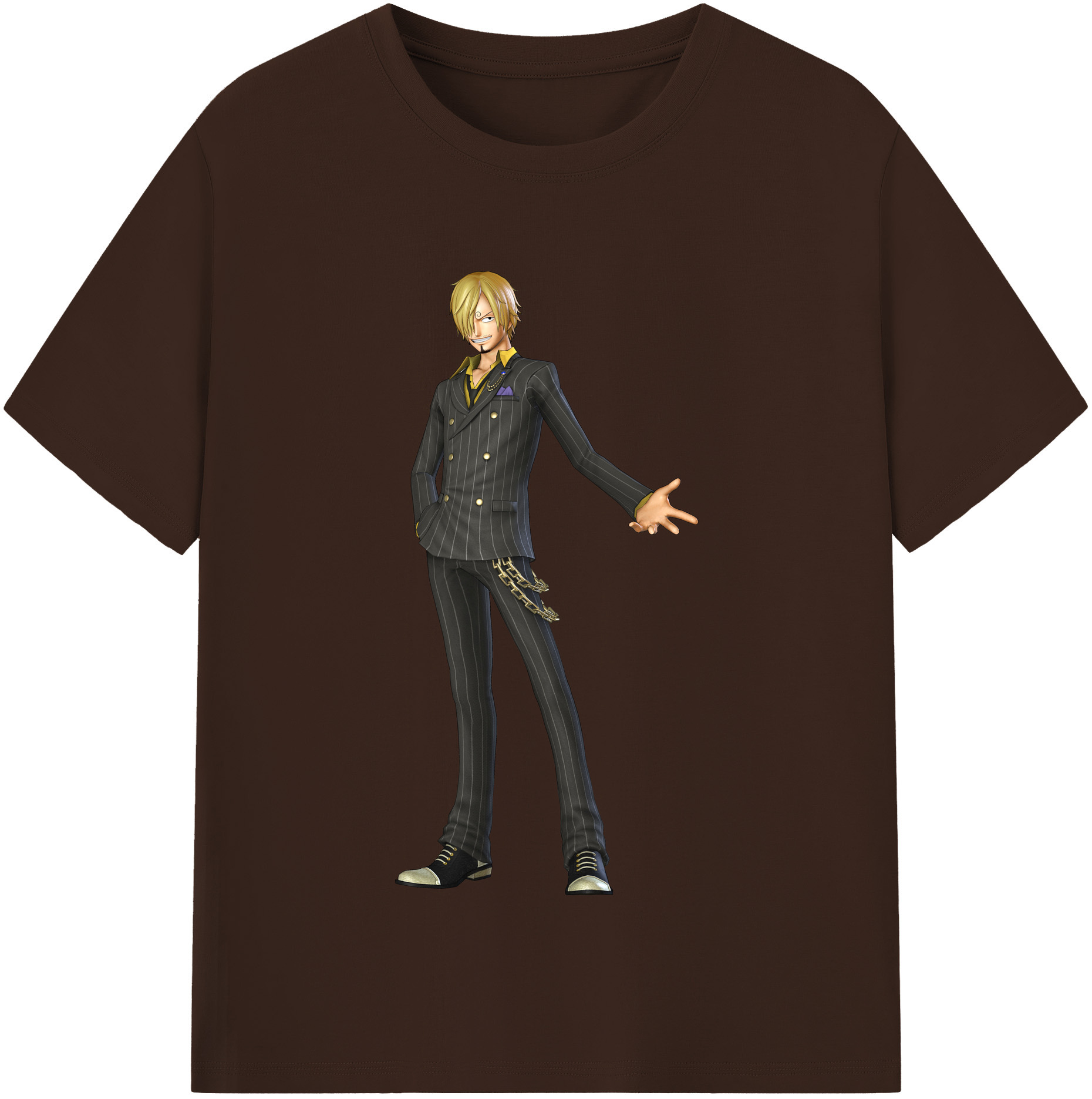 ワンピース サンジ ONE PIECE Sanji 綿100％半袖Tシャツ（フロントプリント）