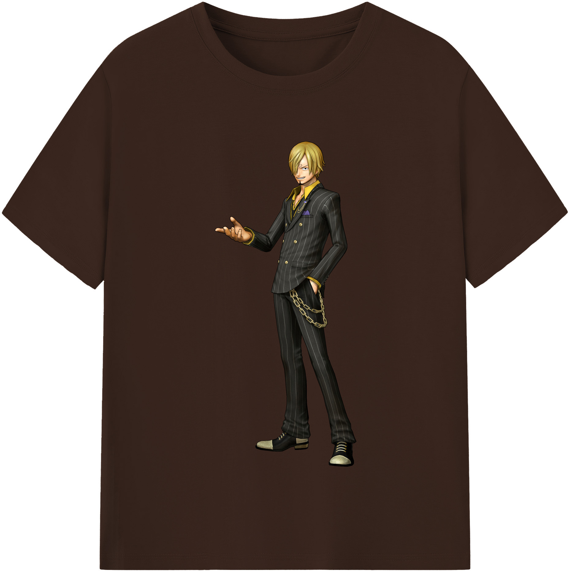 ワンピース サンジ ONE PIECE Sanji 綿100％半袖Tシャツ（フロントプリント）