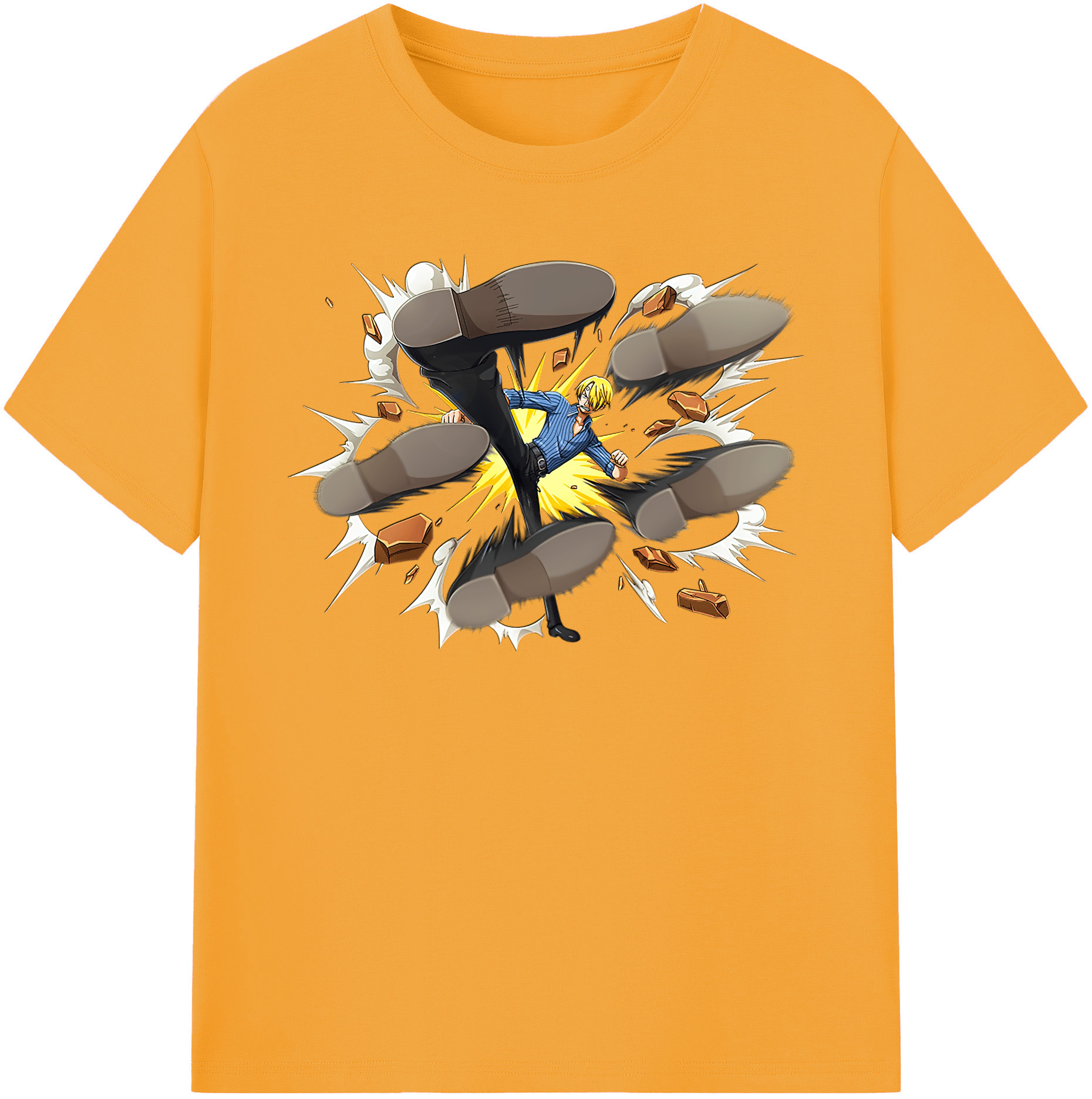 ワンピース サンジ ONE PIECE Sanji 綿100％半袖Tシャツ（フロントプリント）