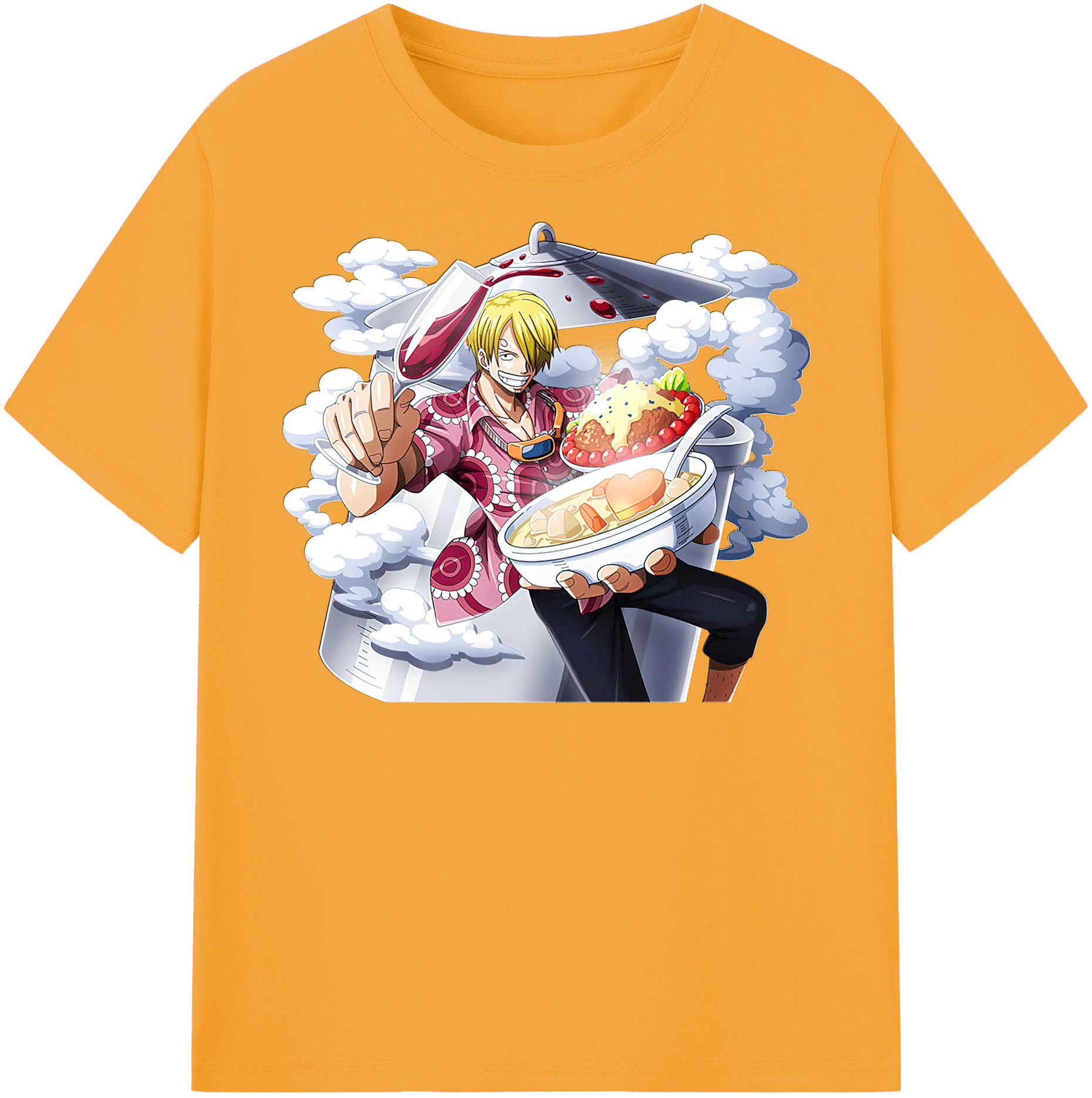 ワンピース サンジ ONE PIECE Sanji 綿100％半袖Tシャツ（フロントプリント）