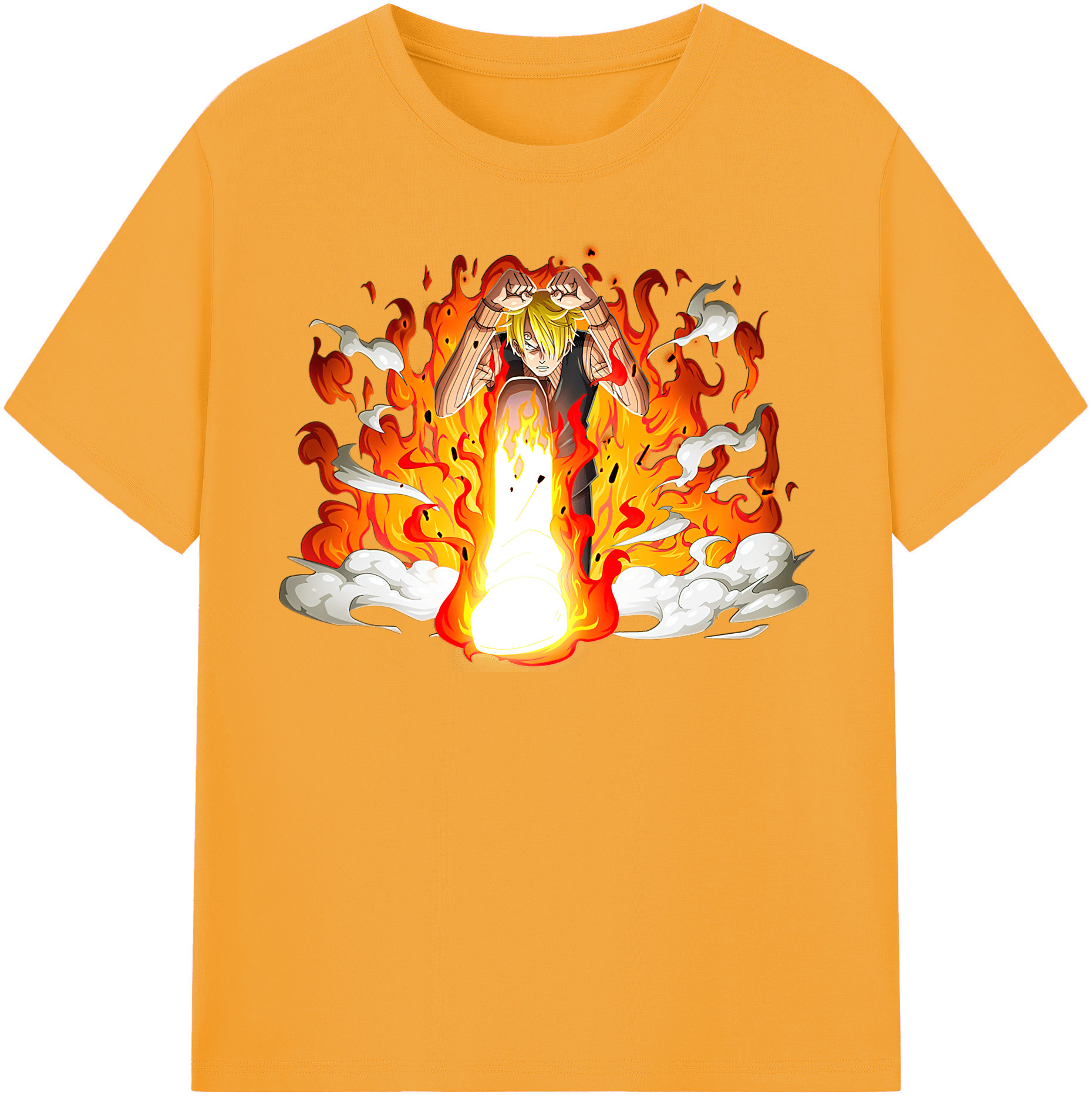 ワンピース サンジ ONE PIECE Sanji 綿100％半袖Tシャツ（フロントプリント）