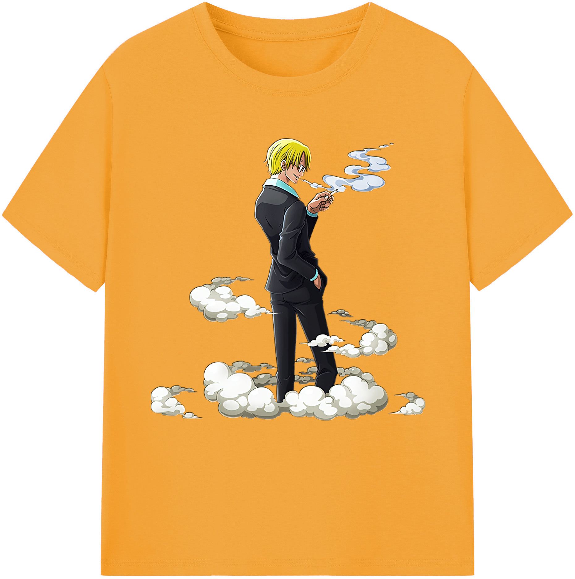 （画像用） ワンピース サンジ ONE PIECE Sanji 綿100％半袖Tシャツ（フロントプリント）
