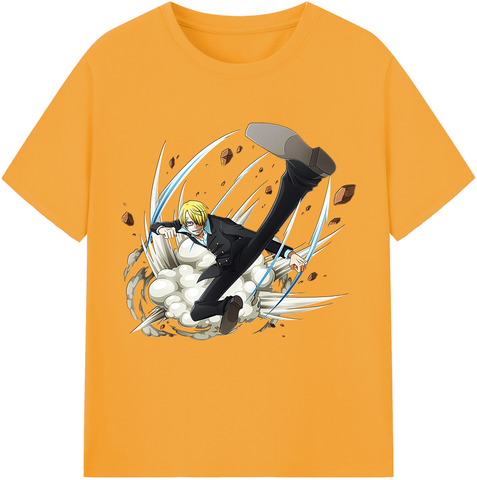 ワンピース サンジ ONE PIECE Sanji 綿100％半袖Tシャツ（フロントプリント）