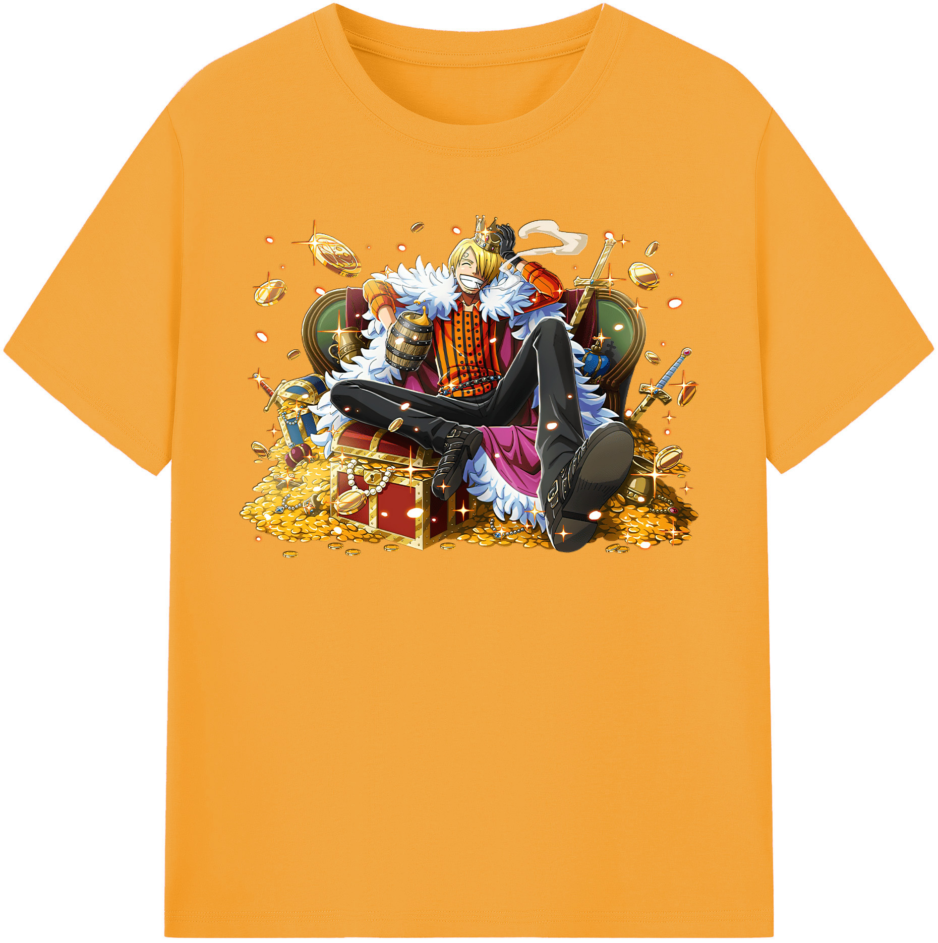 ワンピース サンジ ONE PIECE Sanji 綿100％半袖Tシャツ（フロントプリント）