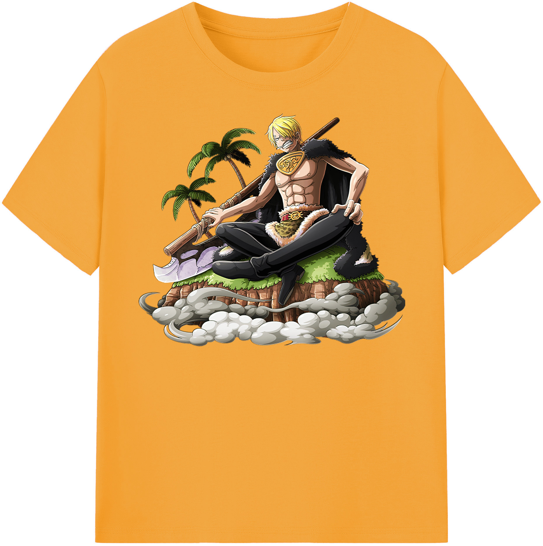 ワンピース サンジ ONE PIECE Sanji 綿100％半袖Tシャツ（フロントプリント）
