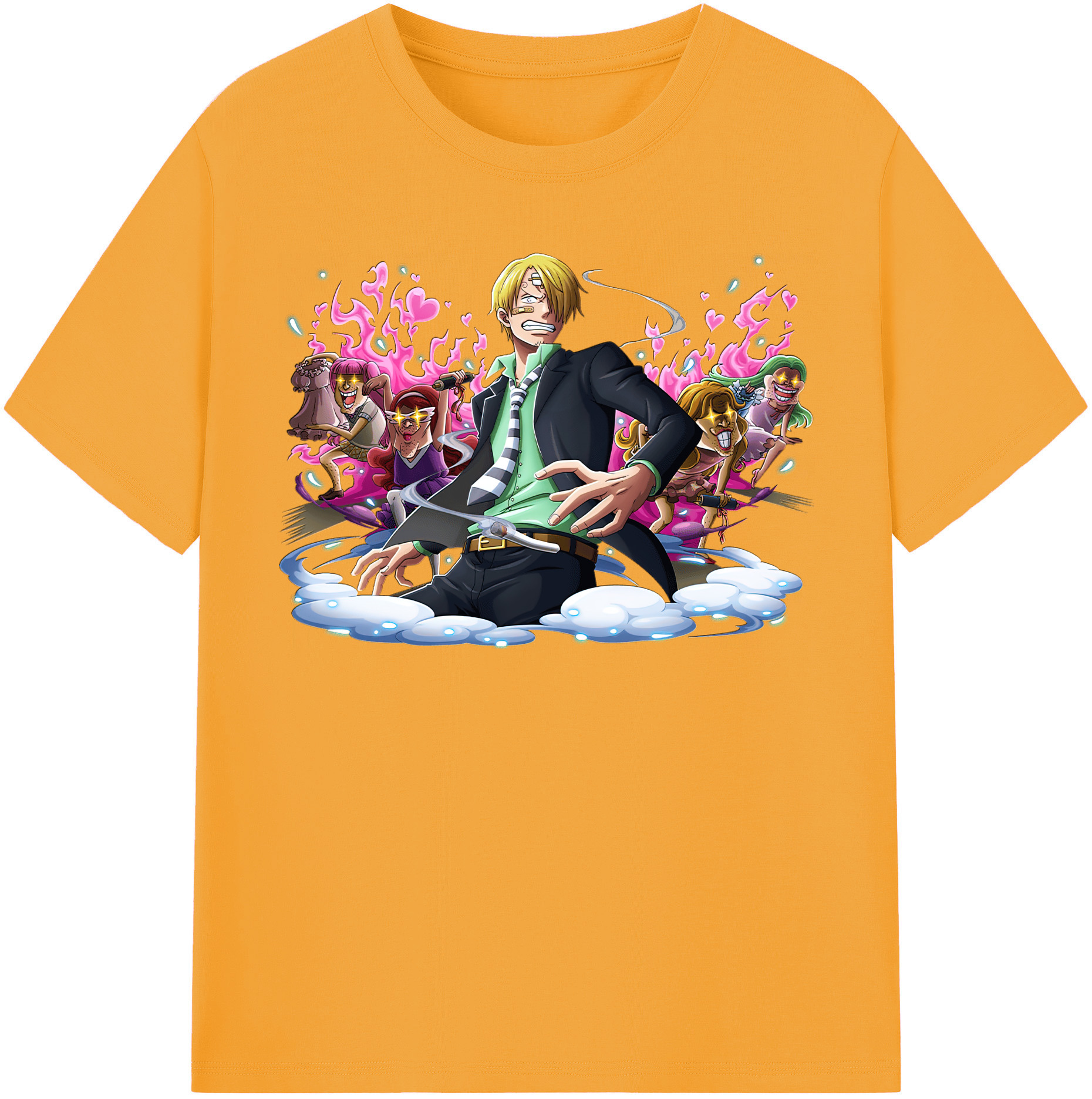 ワンピース サンジ ONE PIECE Sanji 綿100％半袖Tシャツ（フロントプリント）