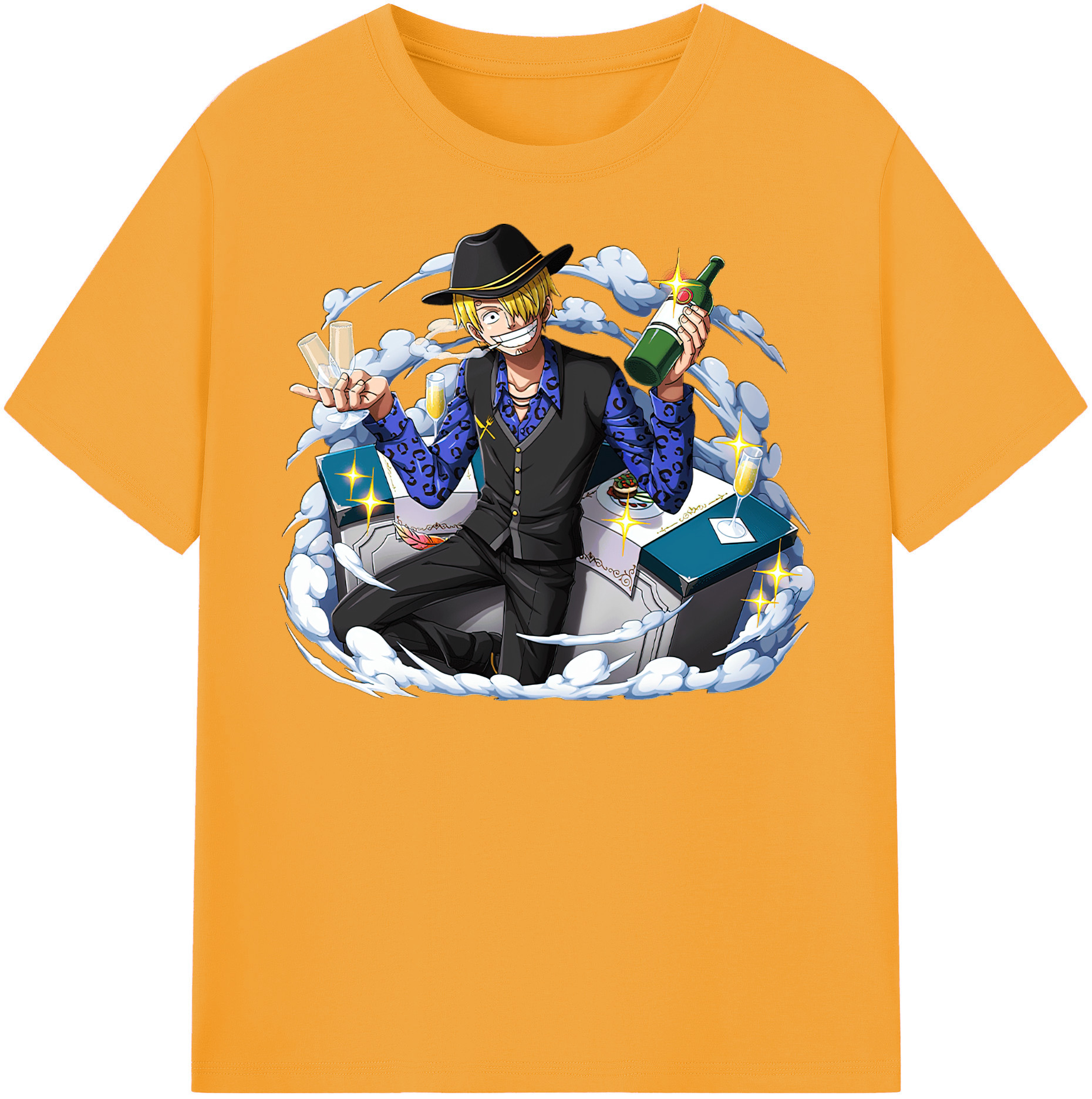 ワンピース サンジ ONE PIECE Sanji 綿100％半袖Tシャツ（フロントプリント）