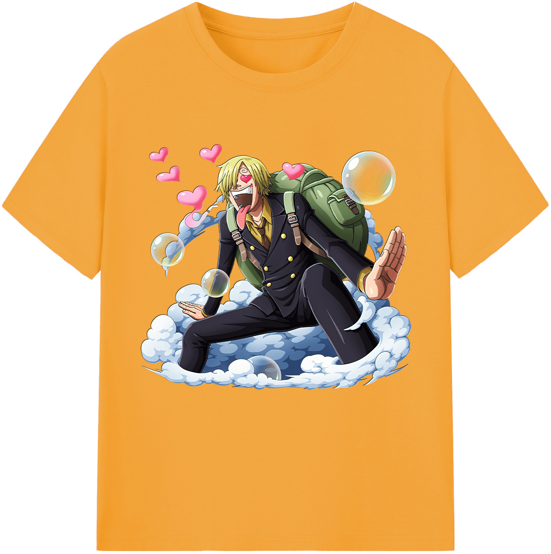 ワンピース サンジ ONE PIECE Sanji 綿100％半袖Tシャツ（フロントプリント）