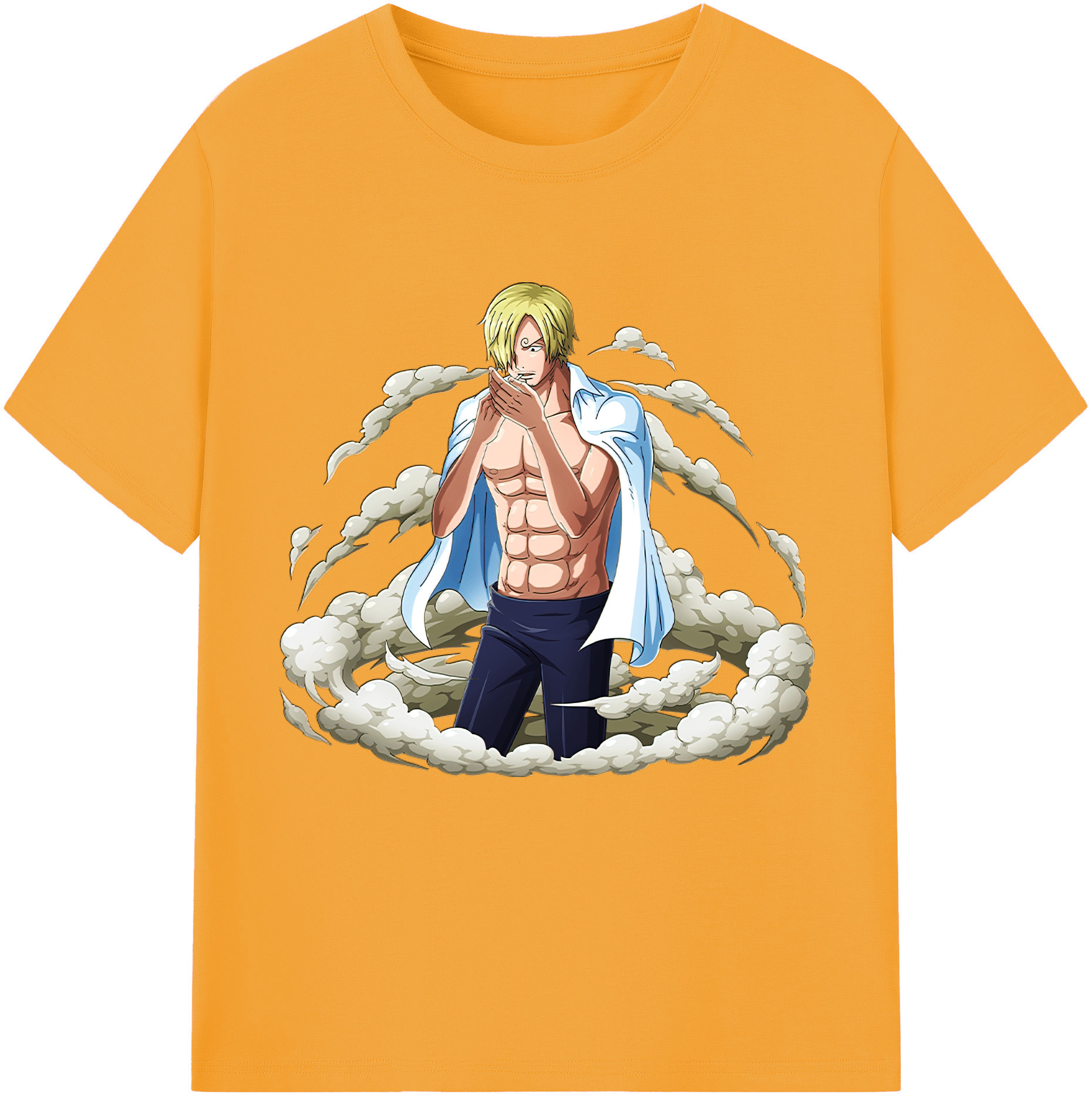 ワンピース サンジ ONE PIECE Sanji 綿100％半袖Tシャツ（フロントプリント）