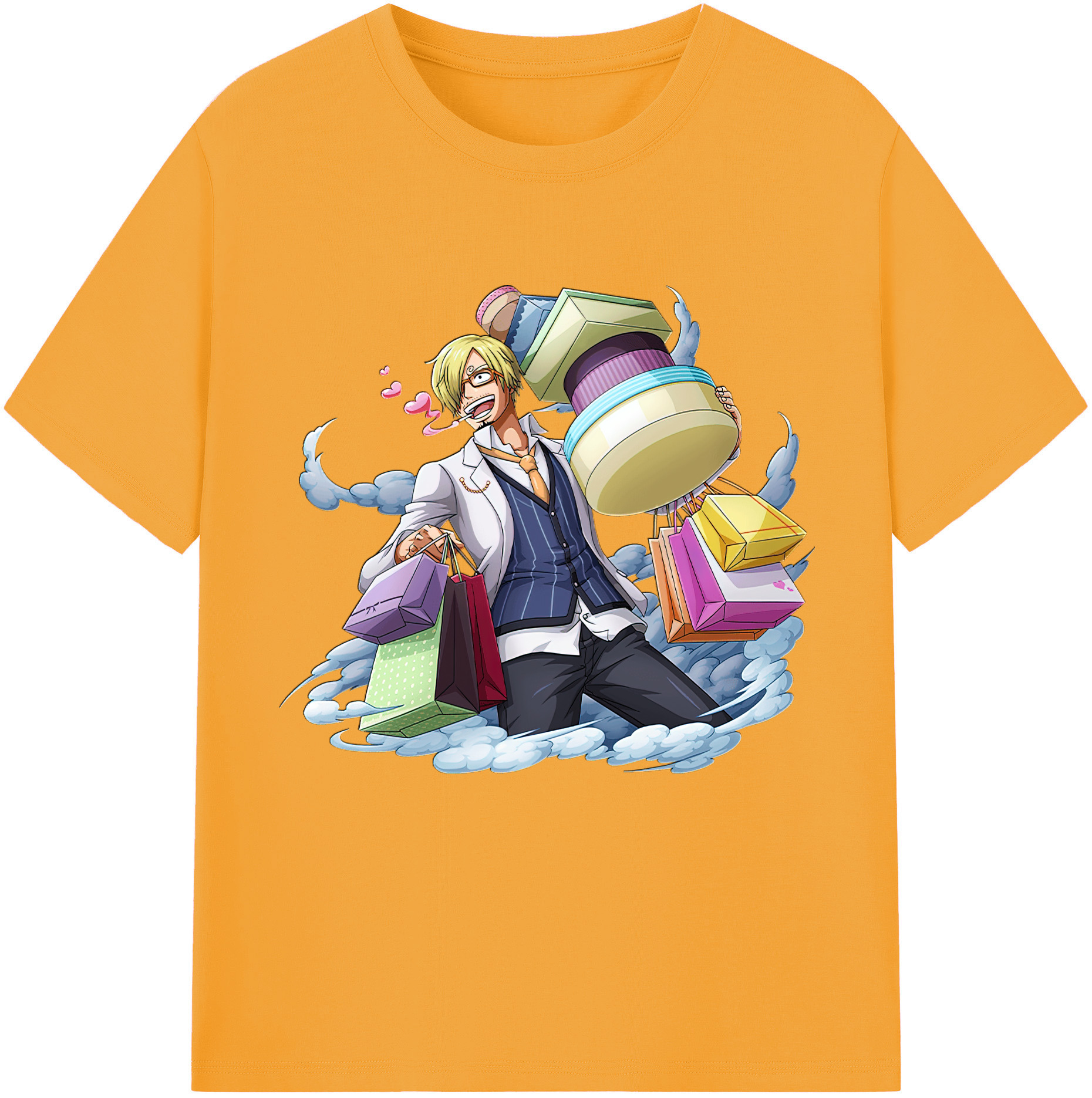 ワンピース サンジ ONE PIECE Sanji 綿100％半袖Tシャツ（フロントプリント）