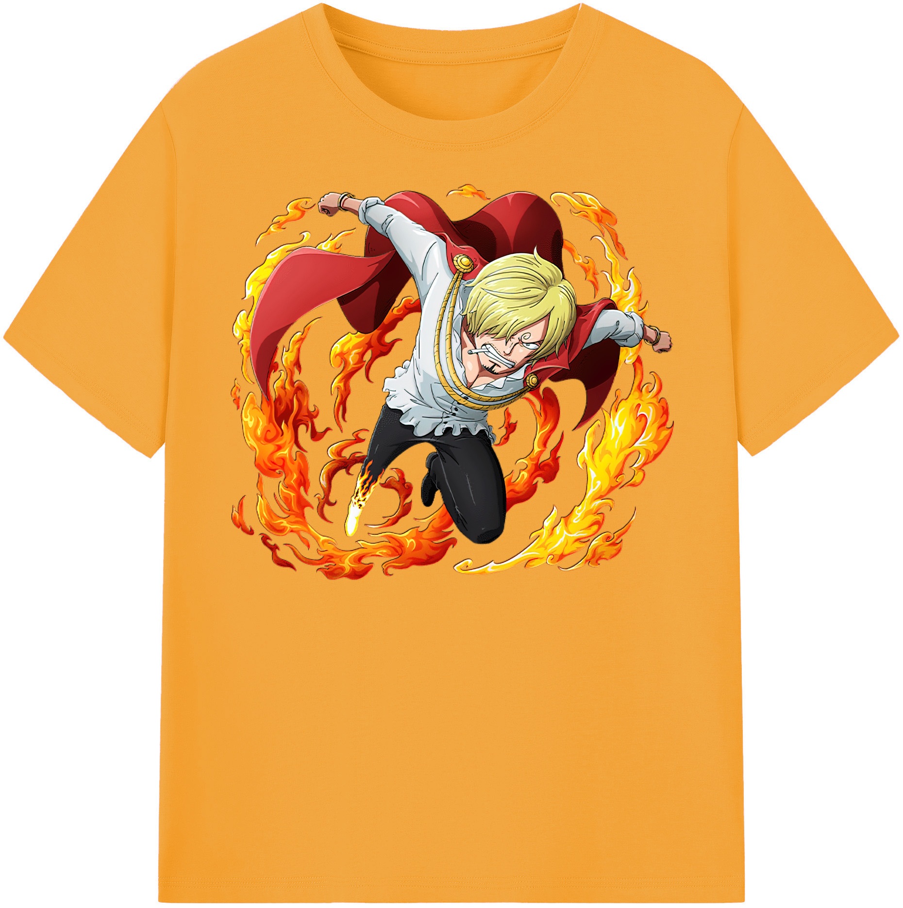 ワンピース サンジ ONE PIECE Sanji 綿100％半袖Tシャツ（フロントプリント）
