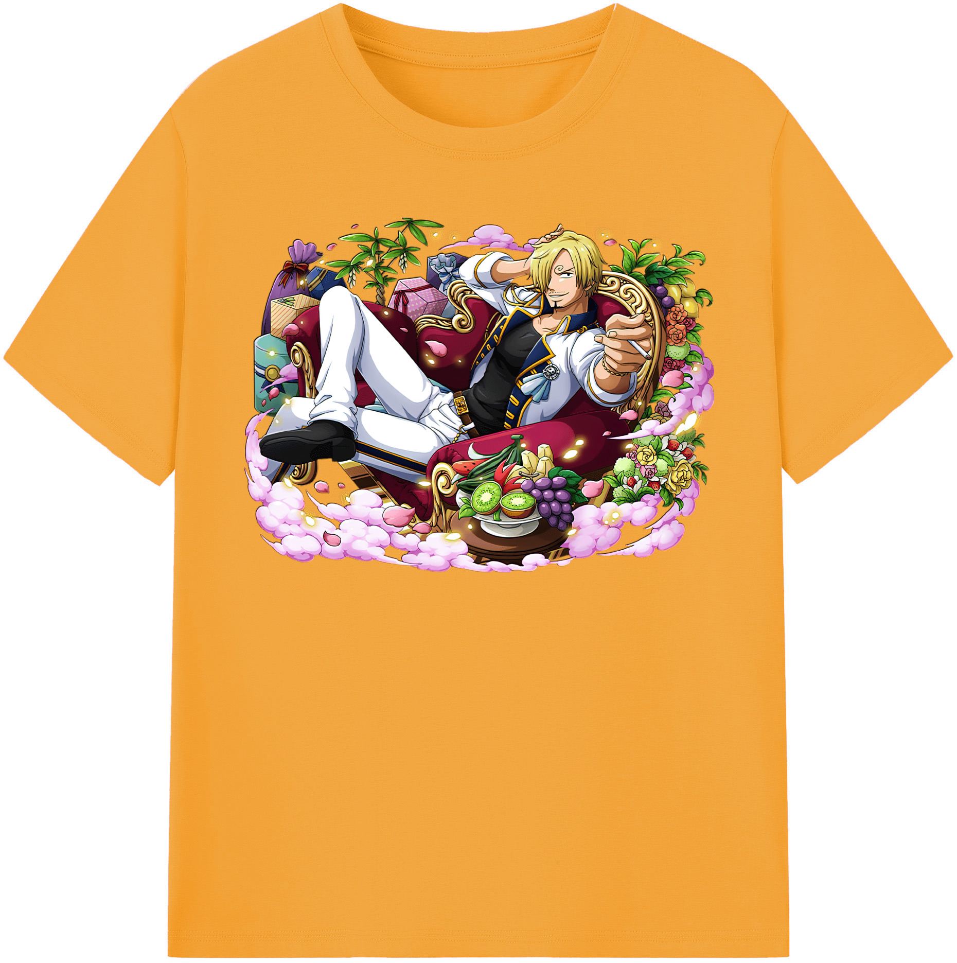 ワンピース サンジ ONE PIECE Sanji 綿100％半袖Tシャツ（フロントプリント）
