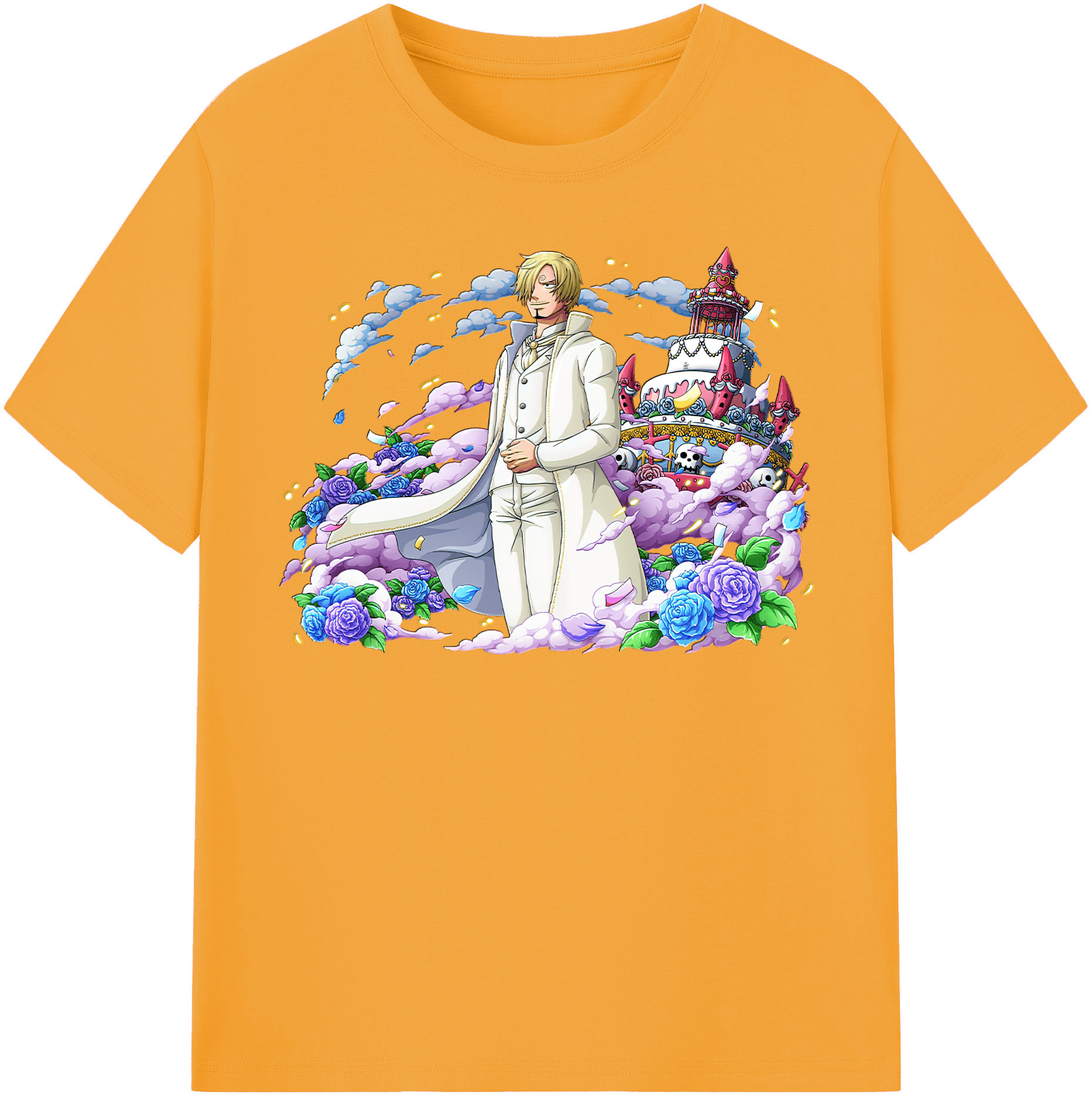ワンピース サンジ ONE PIECE Sanji 綿100％半袖Tシャツ（フロントプリント）