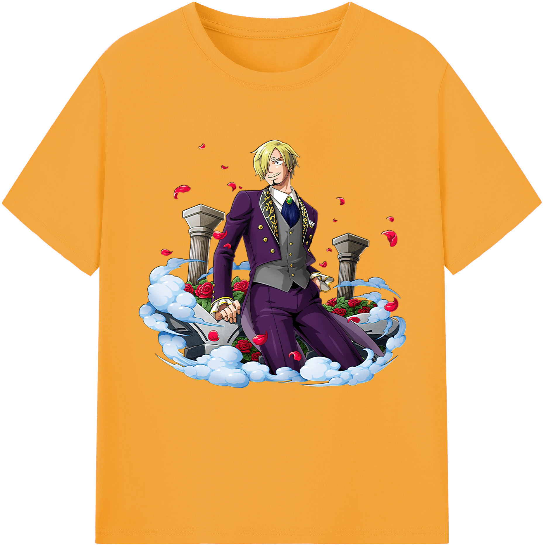 ワンピース サンジ ONE PIECE Sanji 綿100％半袖Tシャツ（フロントプリント）