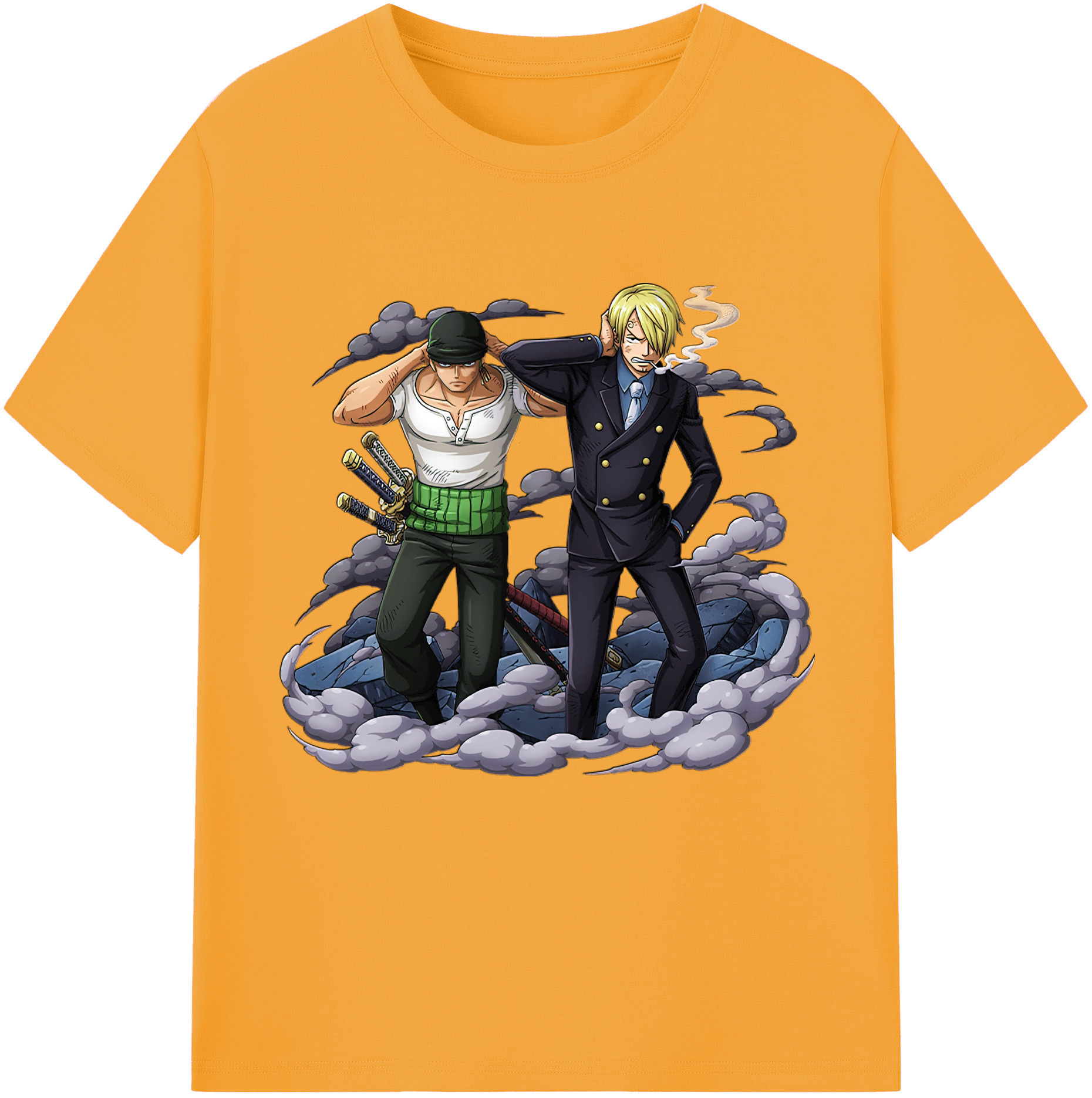 ワンピース サンジ ONE PIECE Sanji 綿100％半袖Tシャツ（フロントプリント）