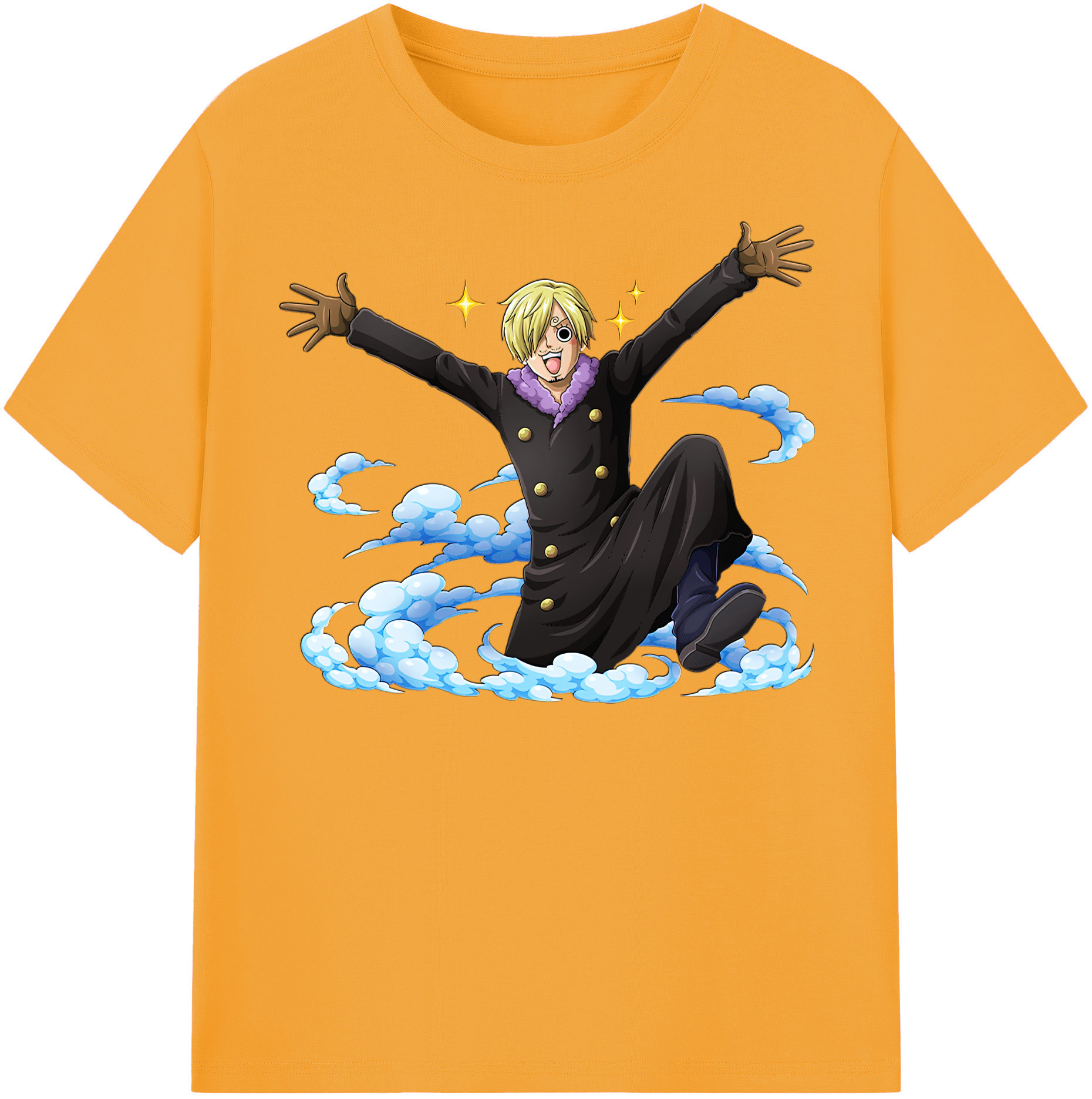ワンピース サンジ ONE PIECE Sanji 綿100％半袖Tシャツ（フロントプリント）