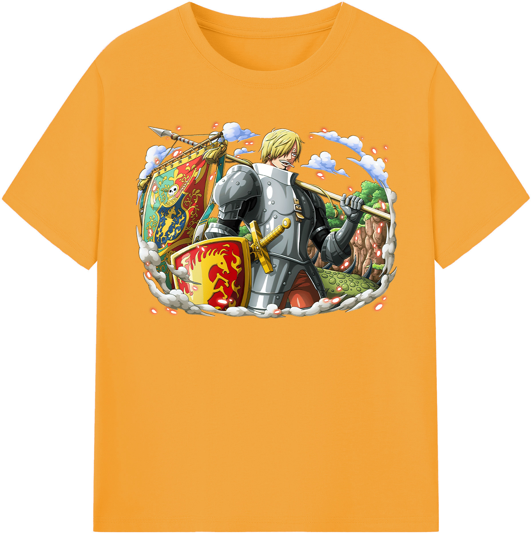 ワンピース サンジ ONE PIECE Sanji 綿100％半袖Tシャツ（フロントプリント）