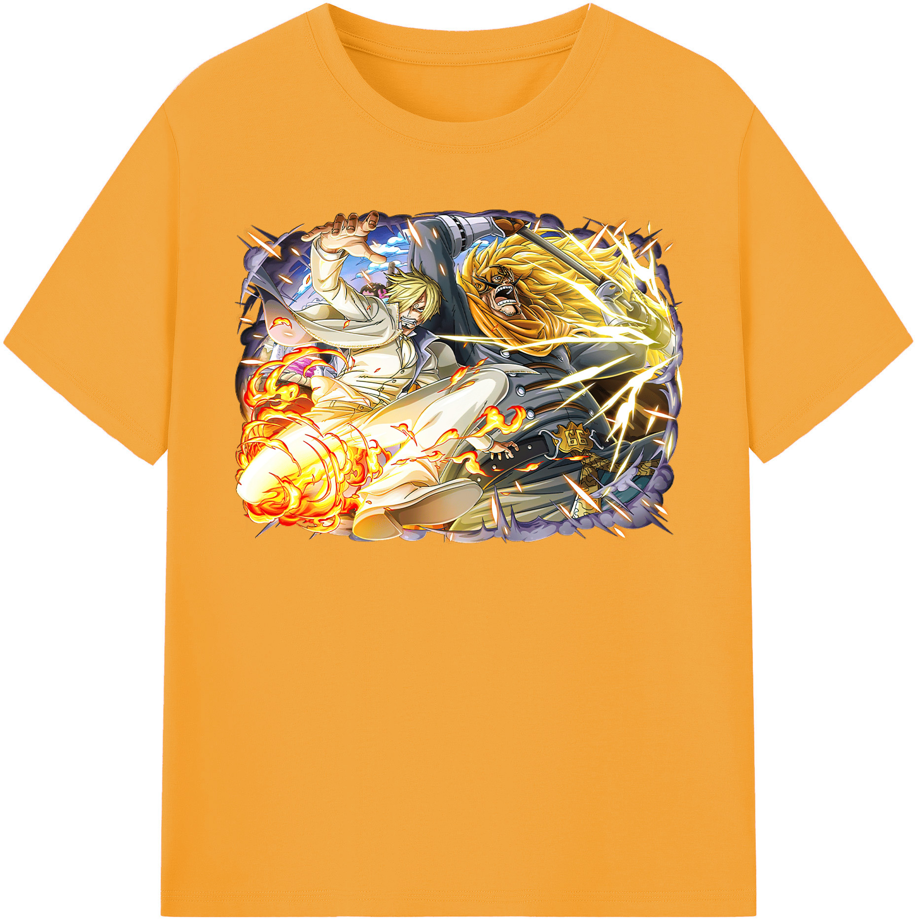 ワンピース サンジ ONE PIECE Sanji 綿100％半袖Tシャツ（フロントプリント）