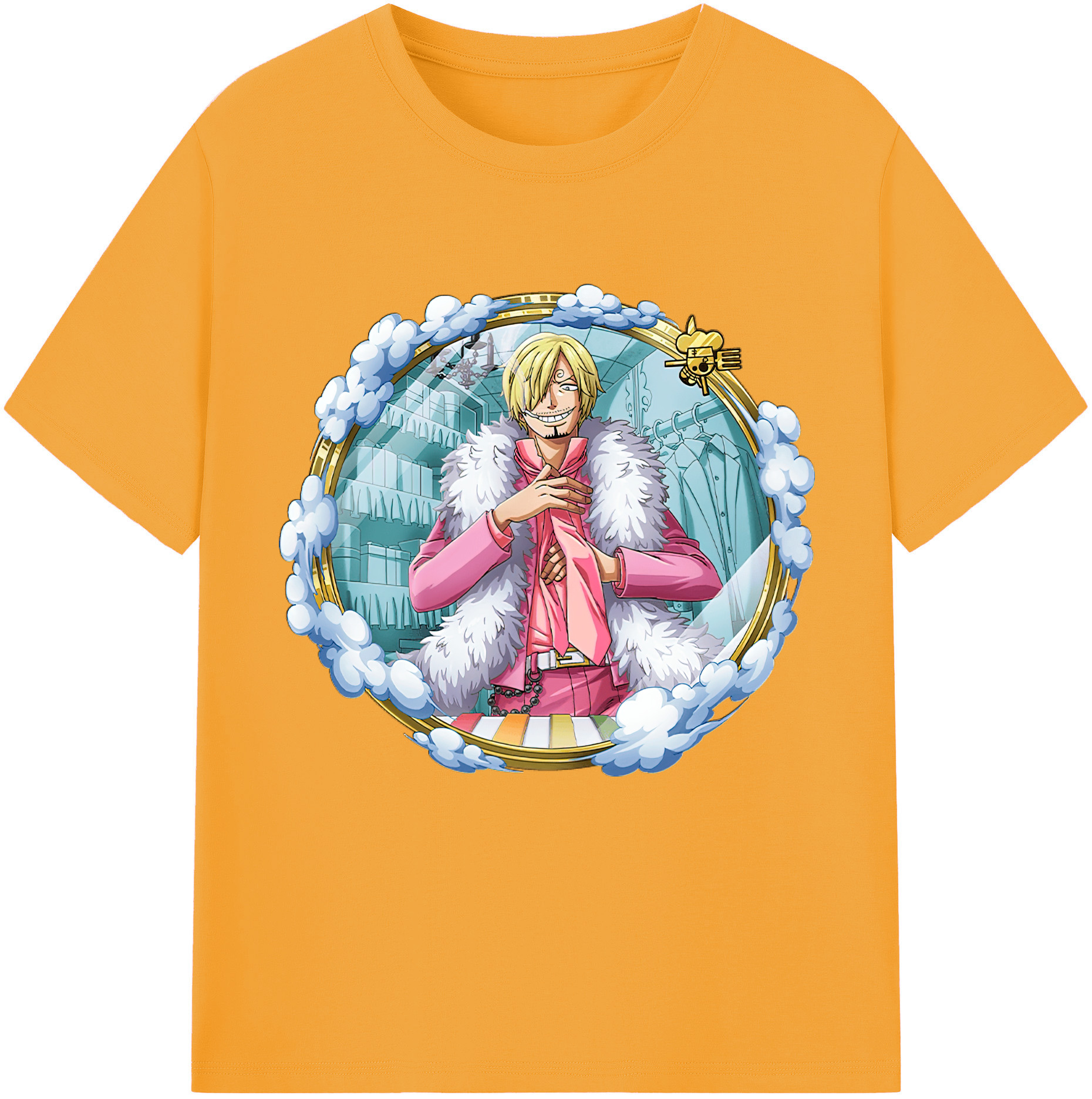ワンピース サンジ ONE PIECE Sanji 綿100％半袖Tシャツ（フロントプリント）