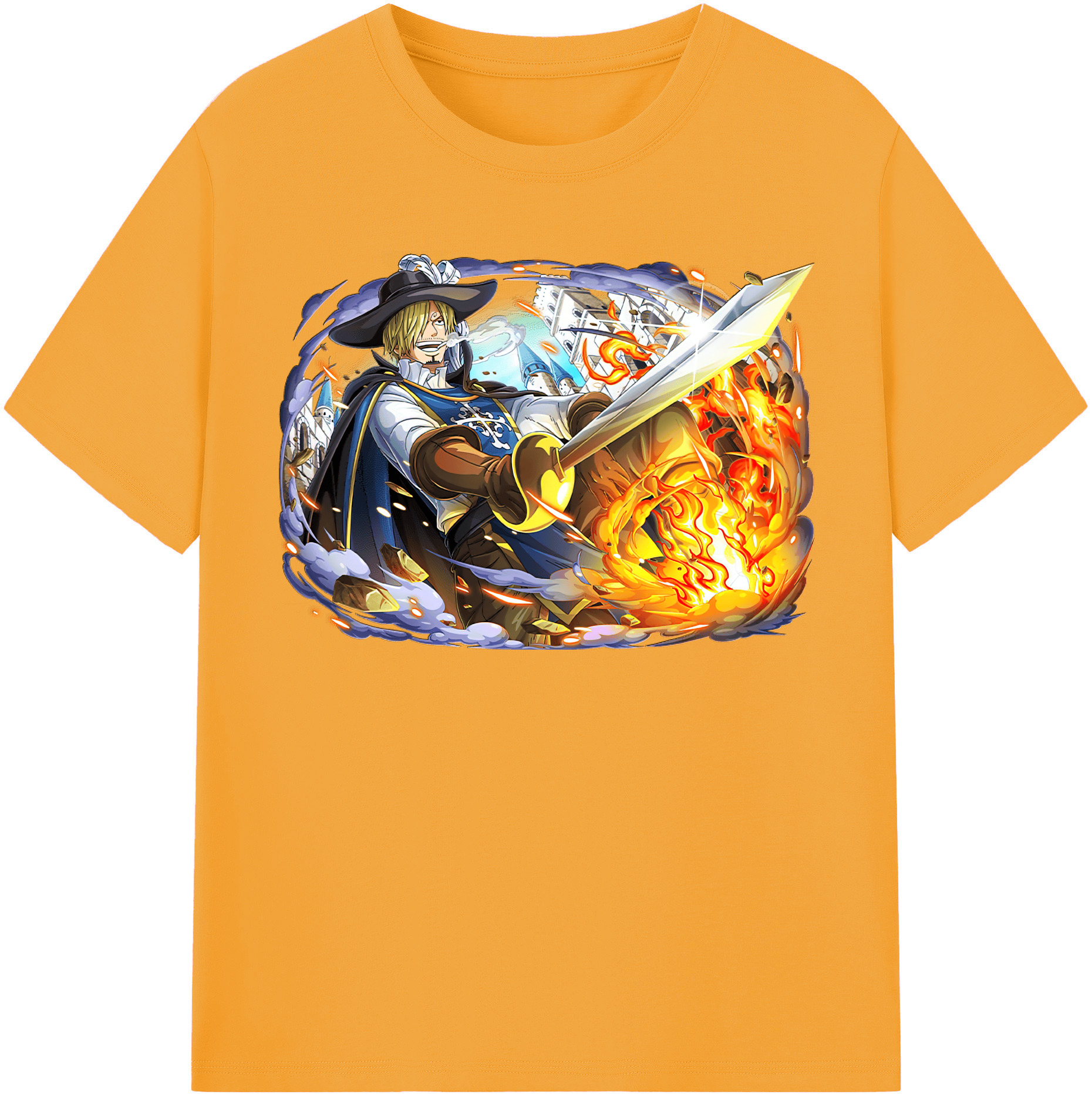 ワンピース サンジ ONE PIECE Sanji 綿100％半袖Tシャツ（フロントプリント）