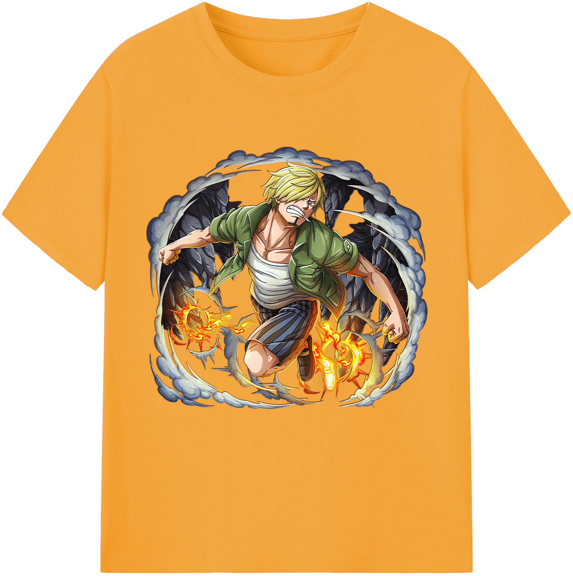ワンピース サンジ ONE PIECE Sanji 綿100％半袖Tシャツ（フロントプリント）