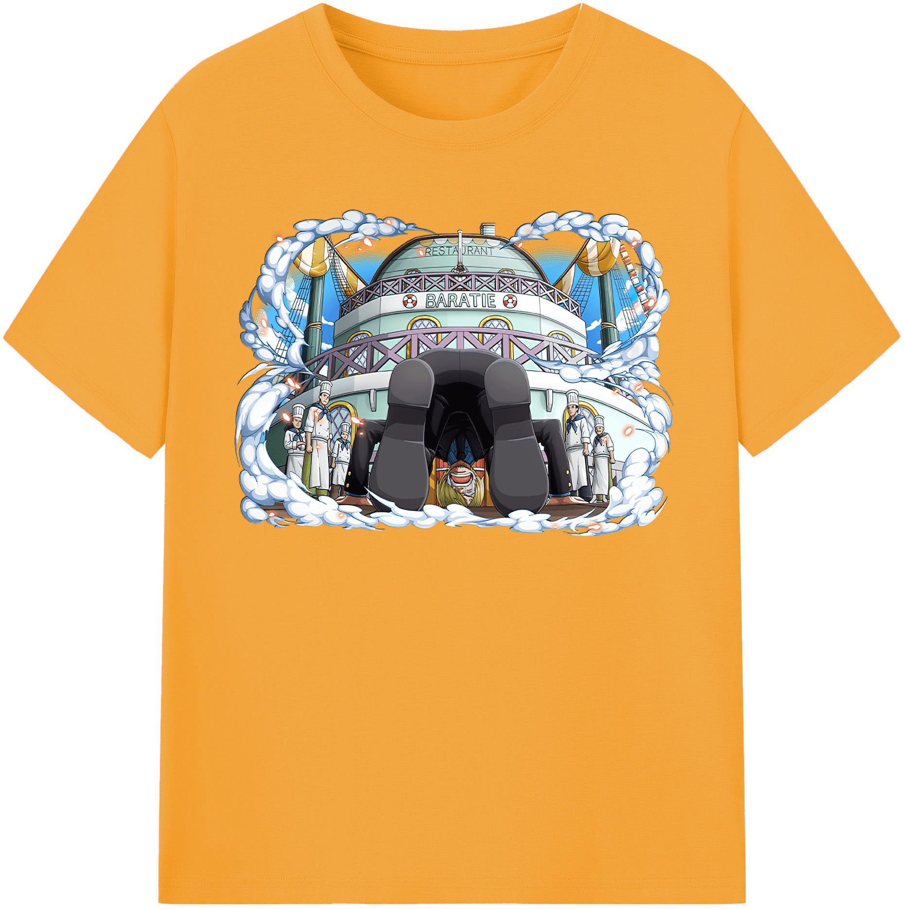 ワンピース サンジ ONE PIECE Sanji 綿100％半袖Tシャツ（フロントプリント）
