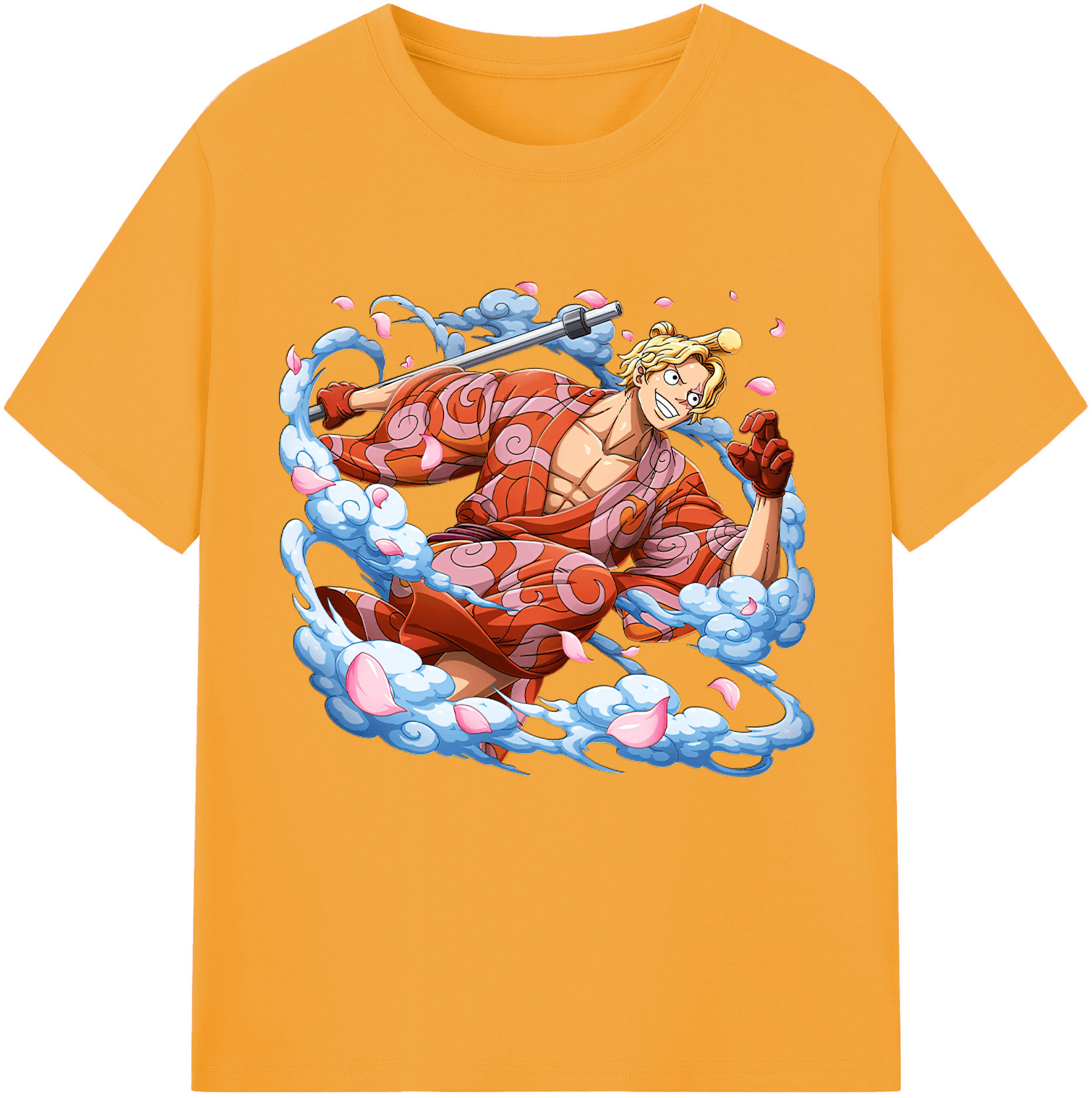 ワンピース サンジ ONE PIECE Sanji 綿100％半袖Tシャツ（フロントプリント）