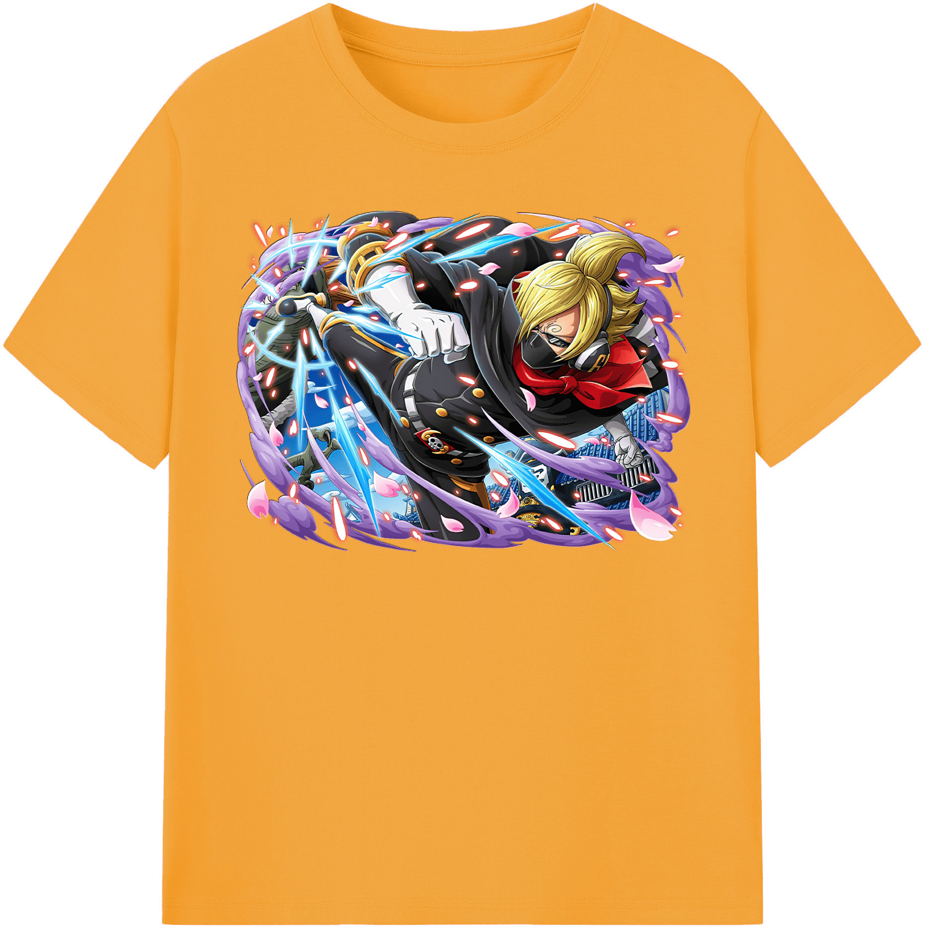 ワンピース サンジ ONE PIECE Sanji 綿100％半袖Tシャツ（フロントプリント）