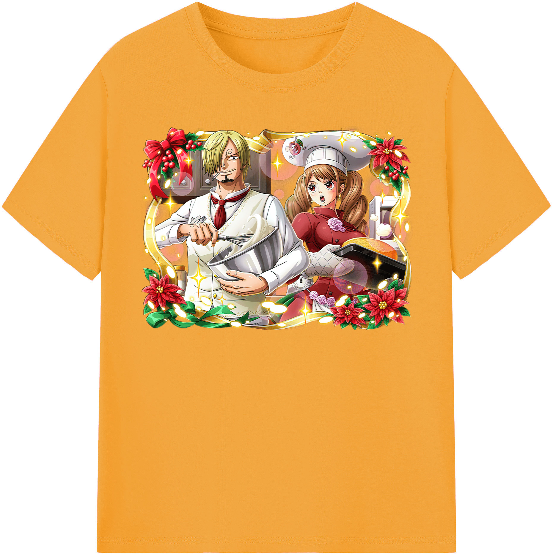 ワンピース サンジ ONE PIECE Sanji 綿100％半袖Tシャツ（フロントプリント）