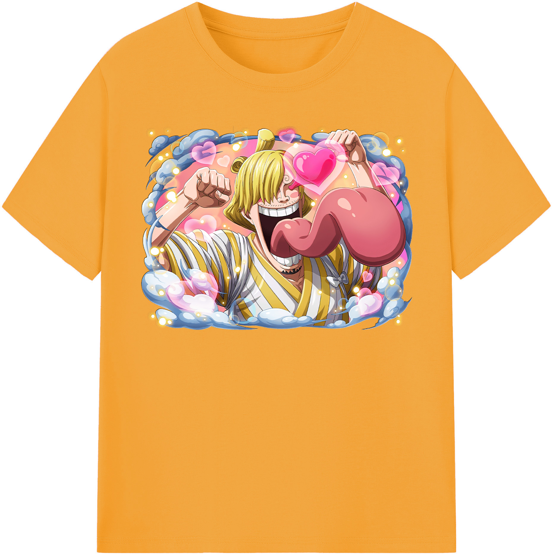 ワンピース サンジ ONE PIECE Sanji 綿100％半袖Tシャツ（フロントプリント）
