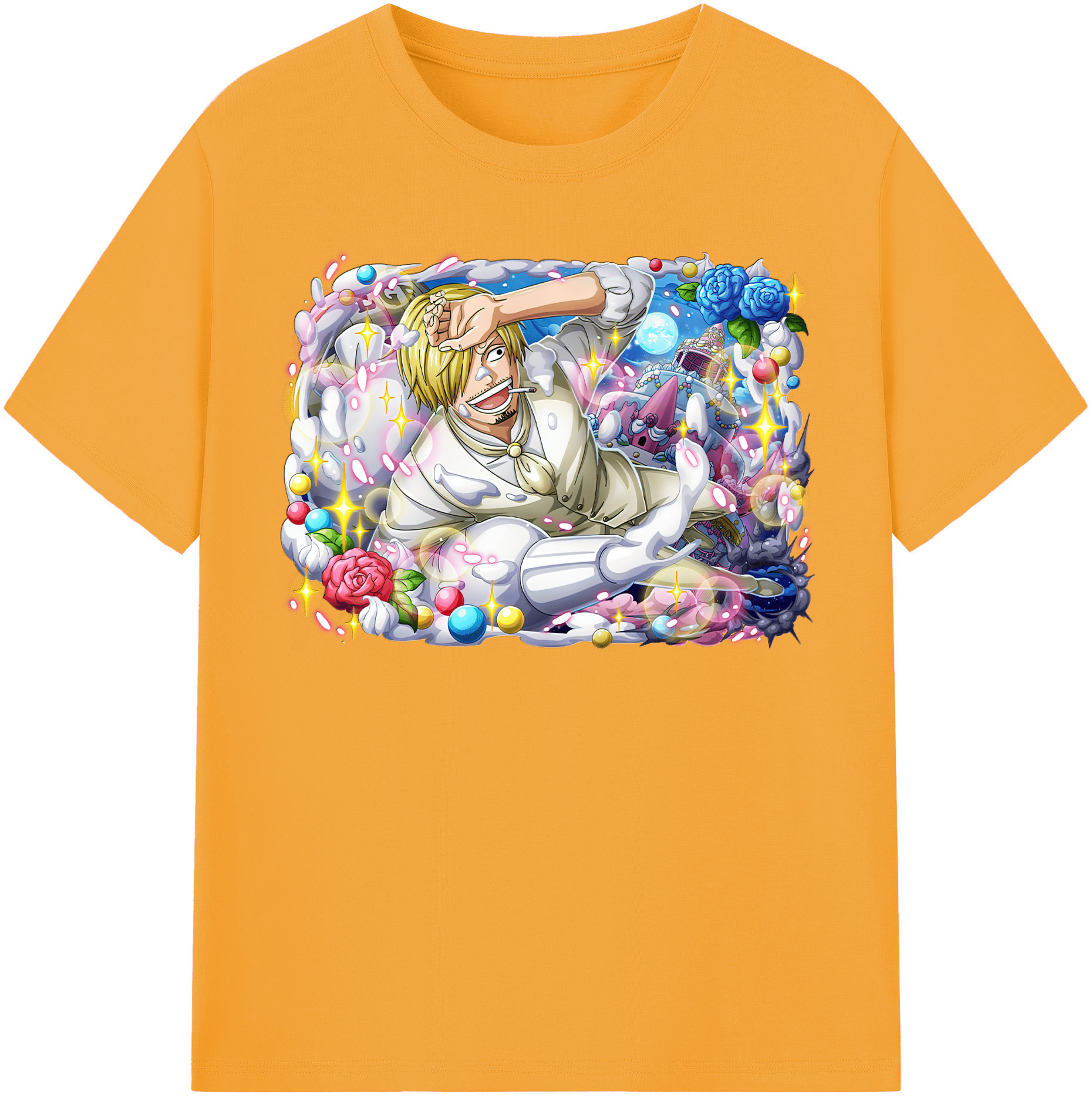 ワンピース サンジ ONE PIECE Sanji 綿100％半袖Tシャツ（フロントプリント）