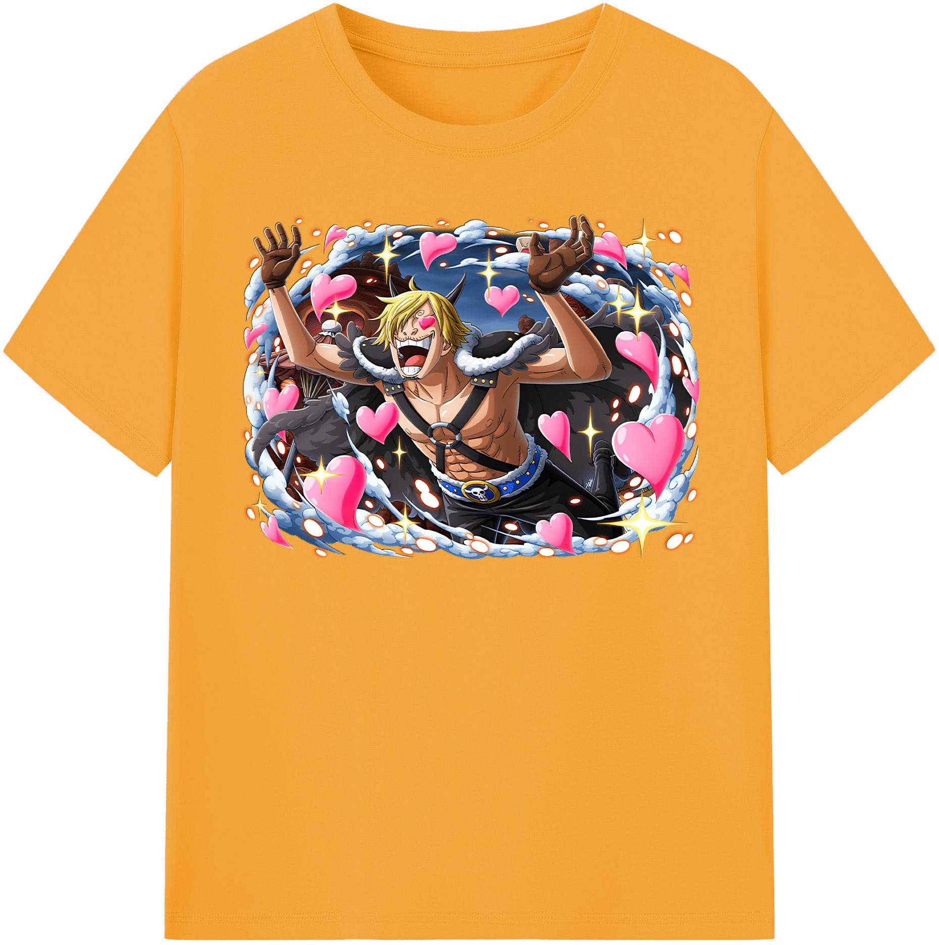 ワンピース サンジ ONE PIECE Sanji 綿100％半袖Tシャツ（フロントプリント）