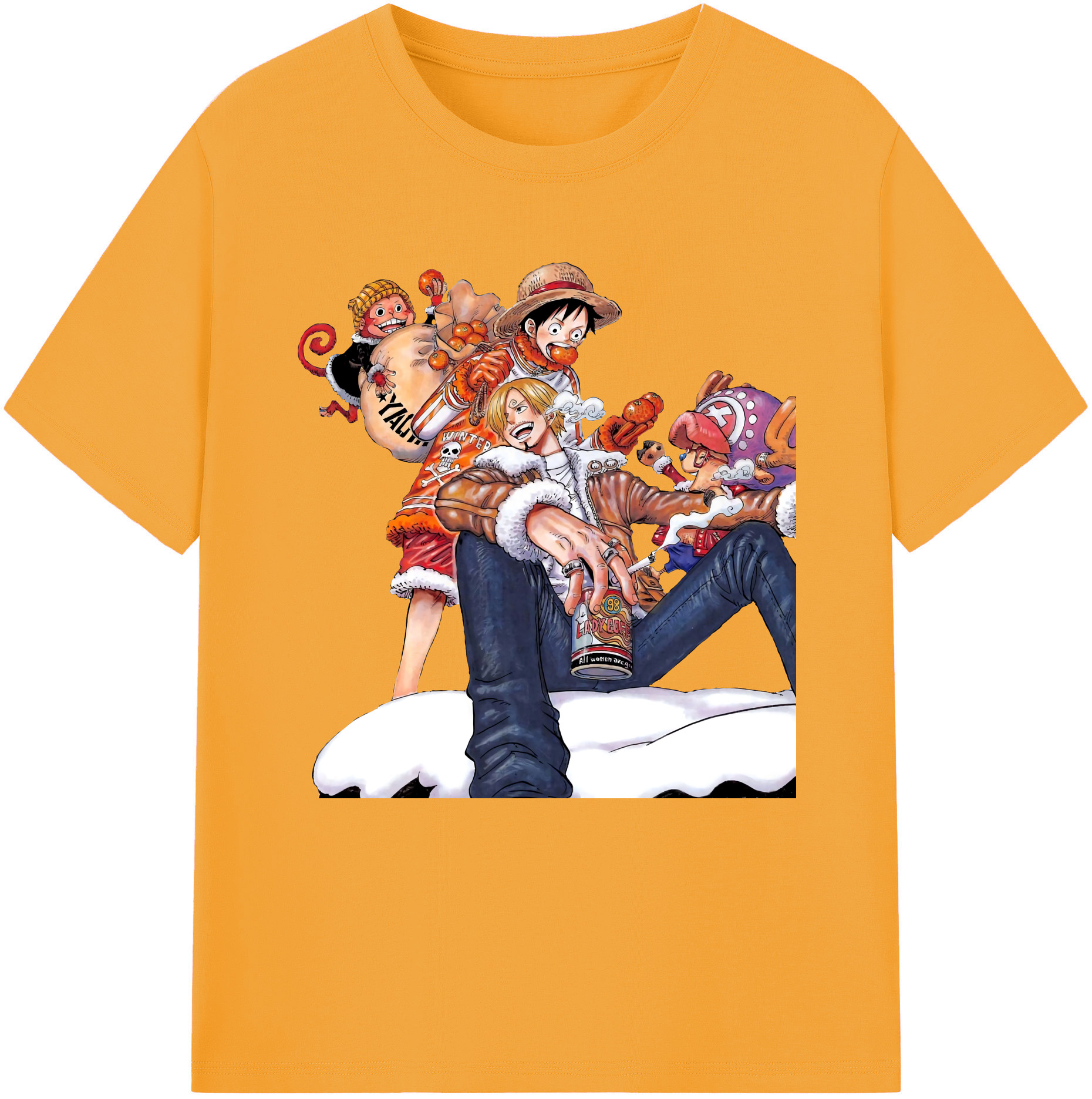 ワンピース サンジ ONE PIECE Sanji 綿100％半袖Tシャツ（フロントプリント）