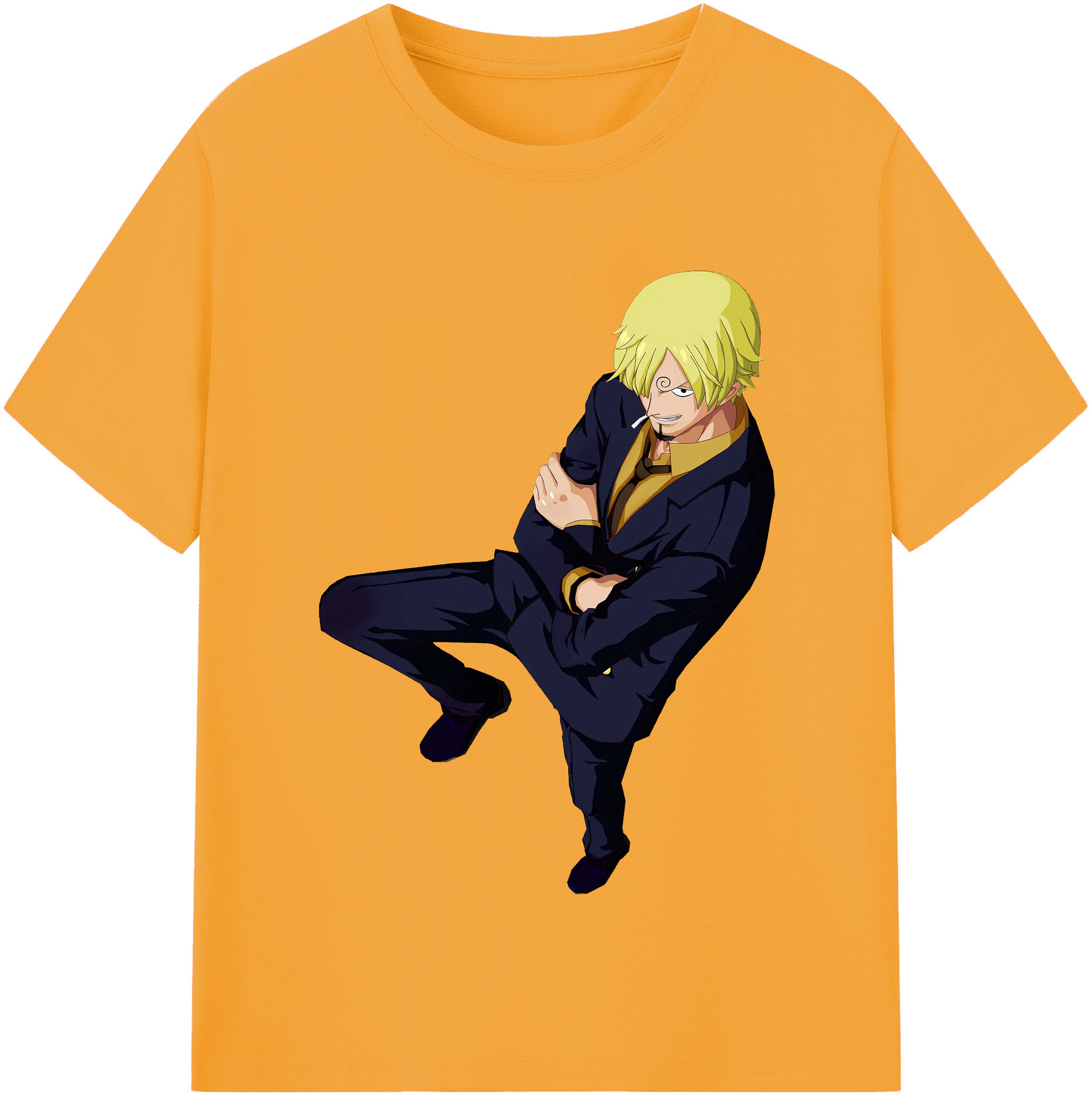 ワンピース サンジ ONE PIECE Sanji 綿100％半袖Tシャツ（フロントプリント）