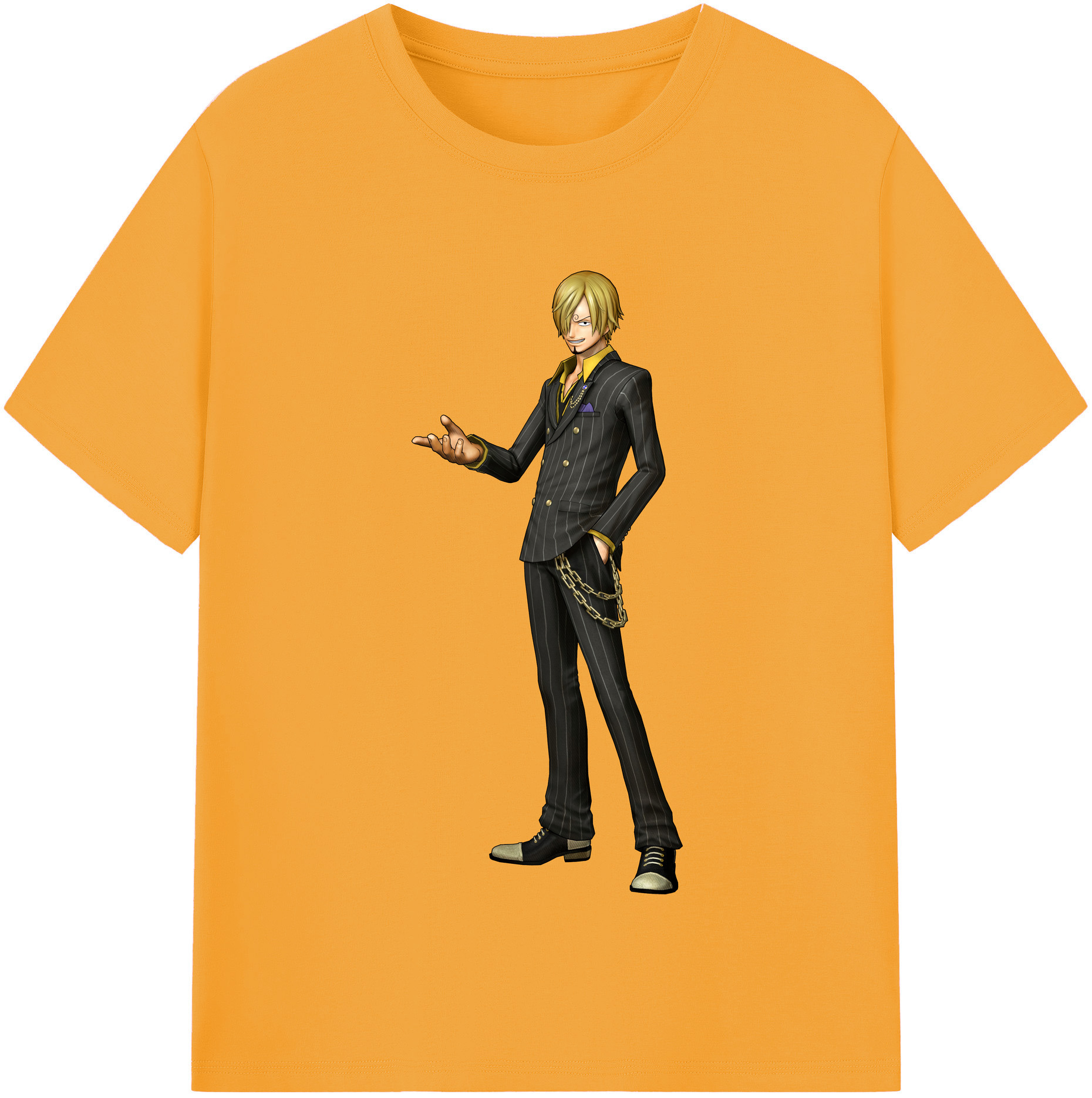 ワンピース サンジ ONE PIECE Sanji 綿100％半袖Tシャツ（フロントプリント）