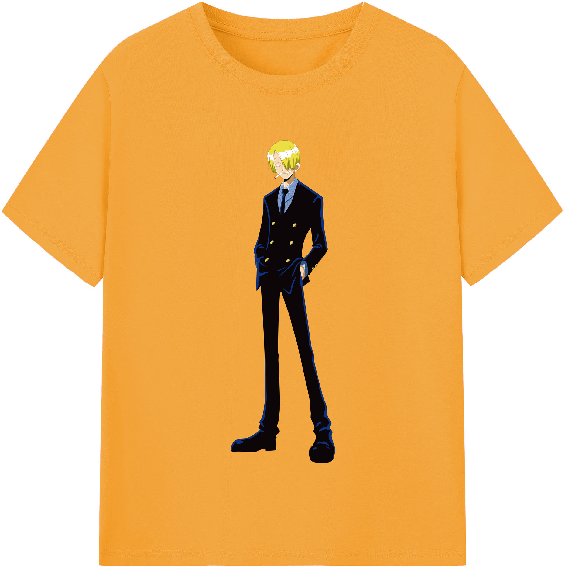 ワンピース サンジ ONE PIECE Sanji 綿100％半袖Tシャツ（フロントプリント）