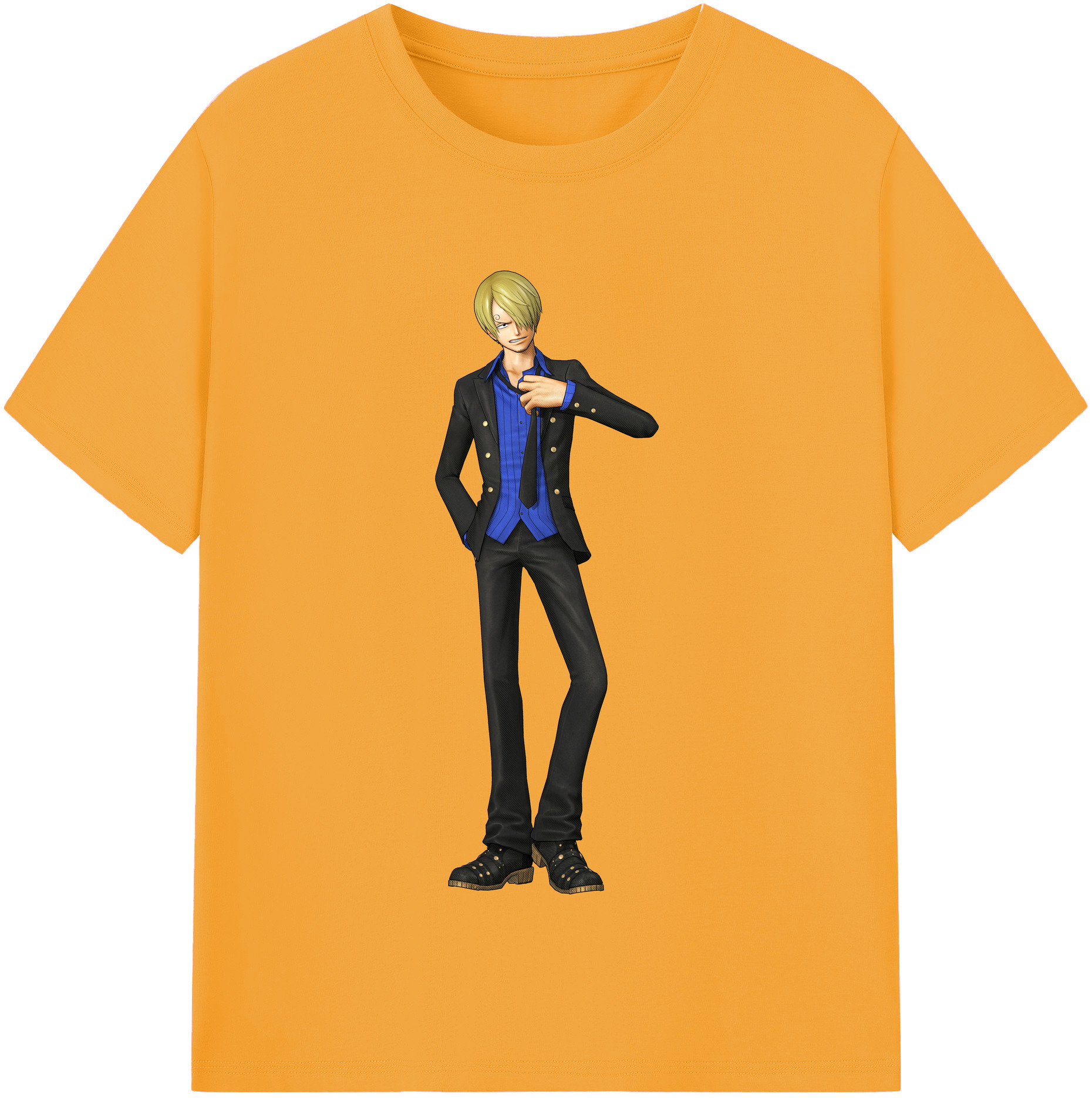 ワンピース サンジ ONE PIECE Sanji 綿100％半袖Tシャツ（フロントプリント）